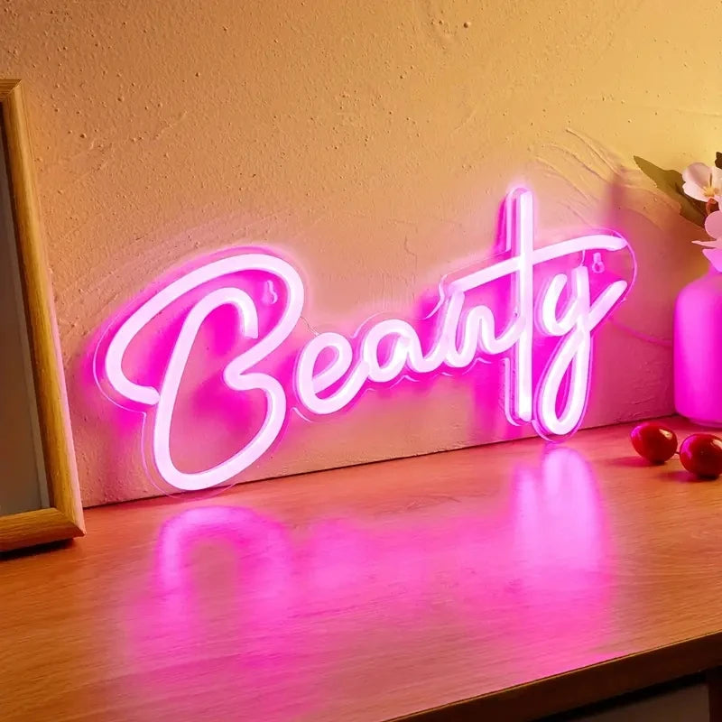Custom Neon LED Sign for Home Decor - Personalized Beauty Neon Light for Bedroom, Salon, or Party Decoration