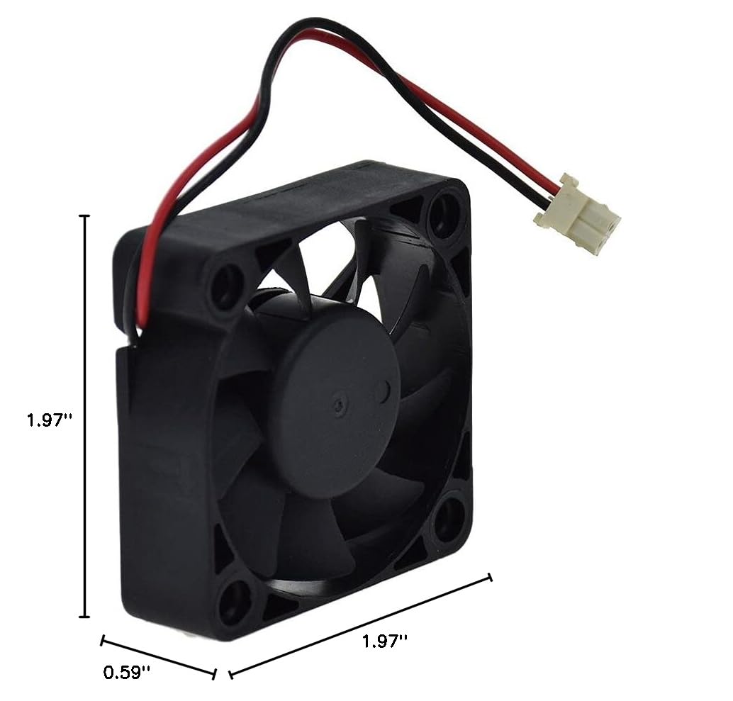 12V 0.14A 50x50x15mm 2-Pin Cooling Fan for Samsung DVD Player - XFAN RDM5015S Replacement, Computer Processor Cooler, Heatsink Fan for PC Cooling (Ideal for Electronics Cooling, Home Theater Systems & Gaming PC Builds)