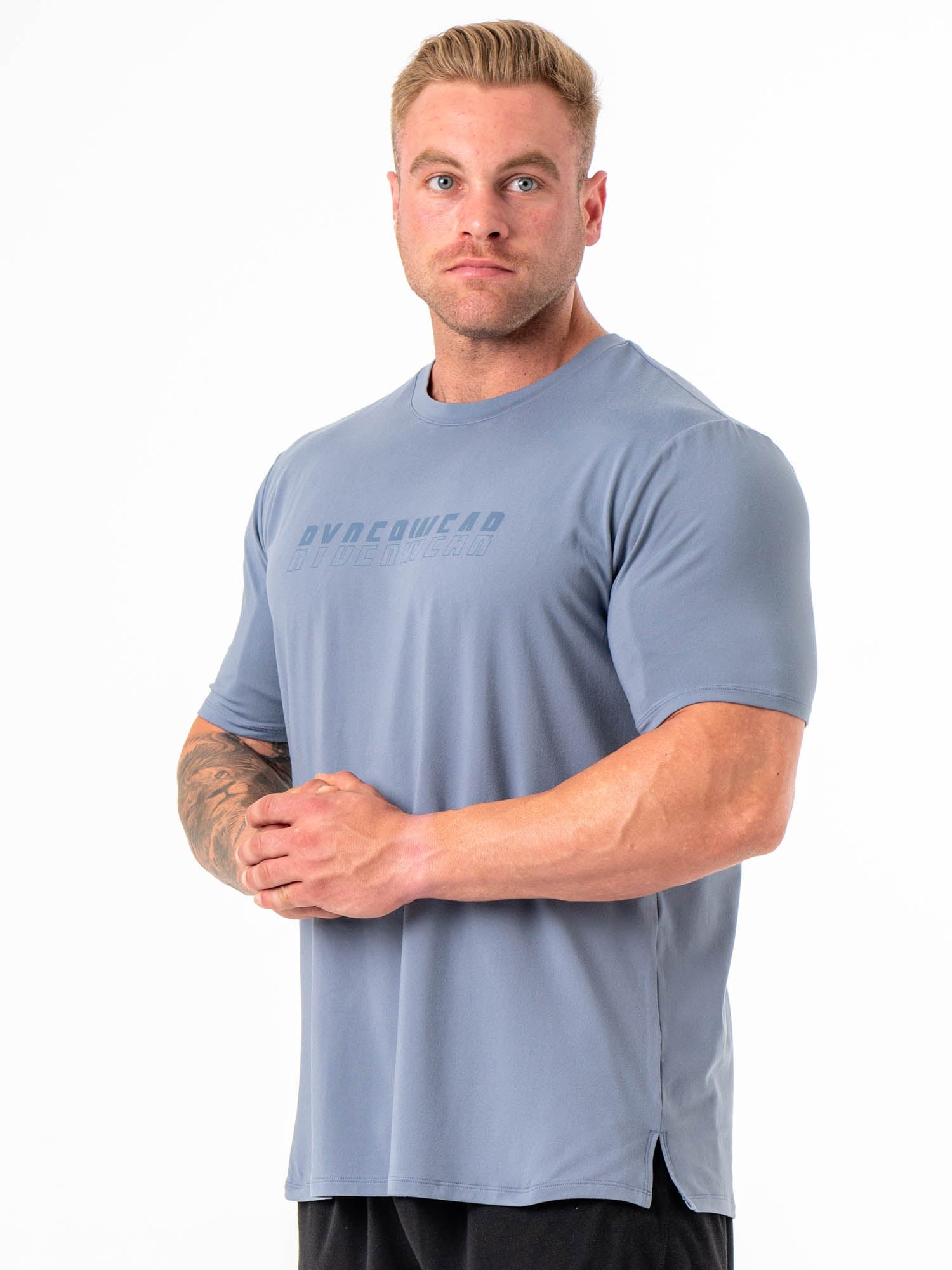 Soft Tech Regular T-Shirt for Men - Comfortable Denim Blue Cotton Tee - Perfect for Casual Wear, Outings, and Everyday Comfort