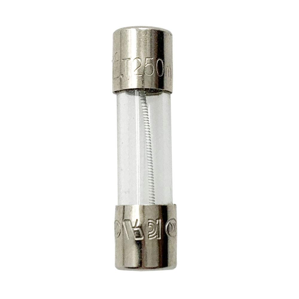 T250mA L250V 5x20mm Slow-Blow Glass Fuse 250mA (0.25AMP) - 10 Pack for Speakers & Audio Equipment - Perfect for Home Theater, Car Audio & Electronics Protection