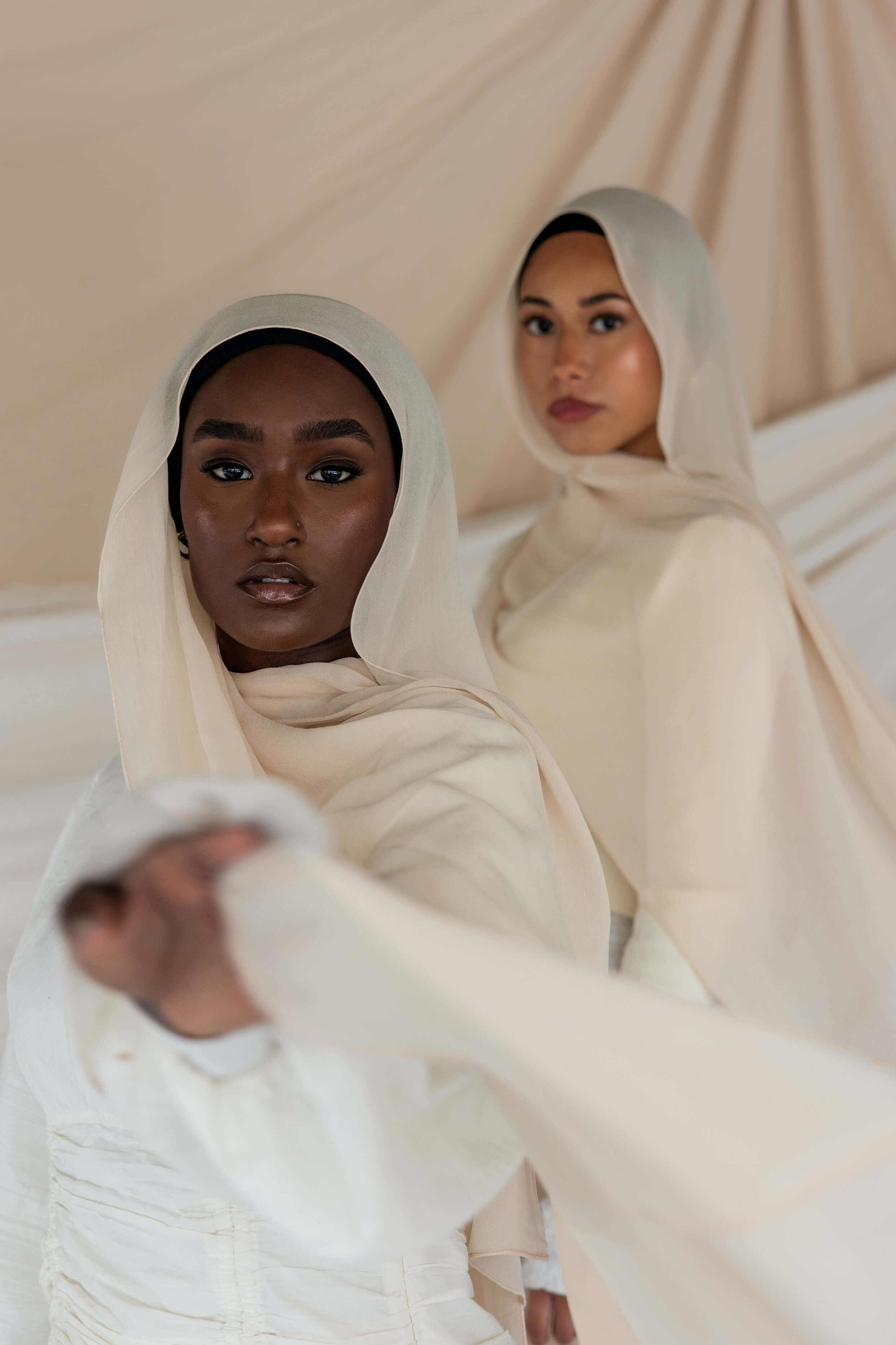 Crema Crepe Chiffon Fabric - Soft Flowy Material for Dresses, Blouses & DIY Fashion Projects | Perfect for Summer Outfits & Boho Style Clothing