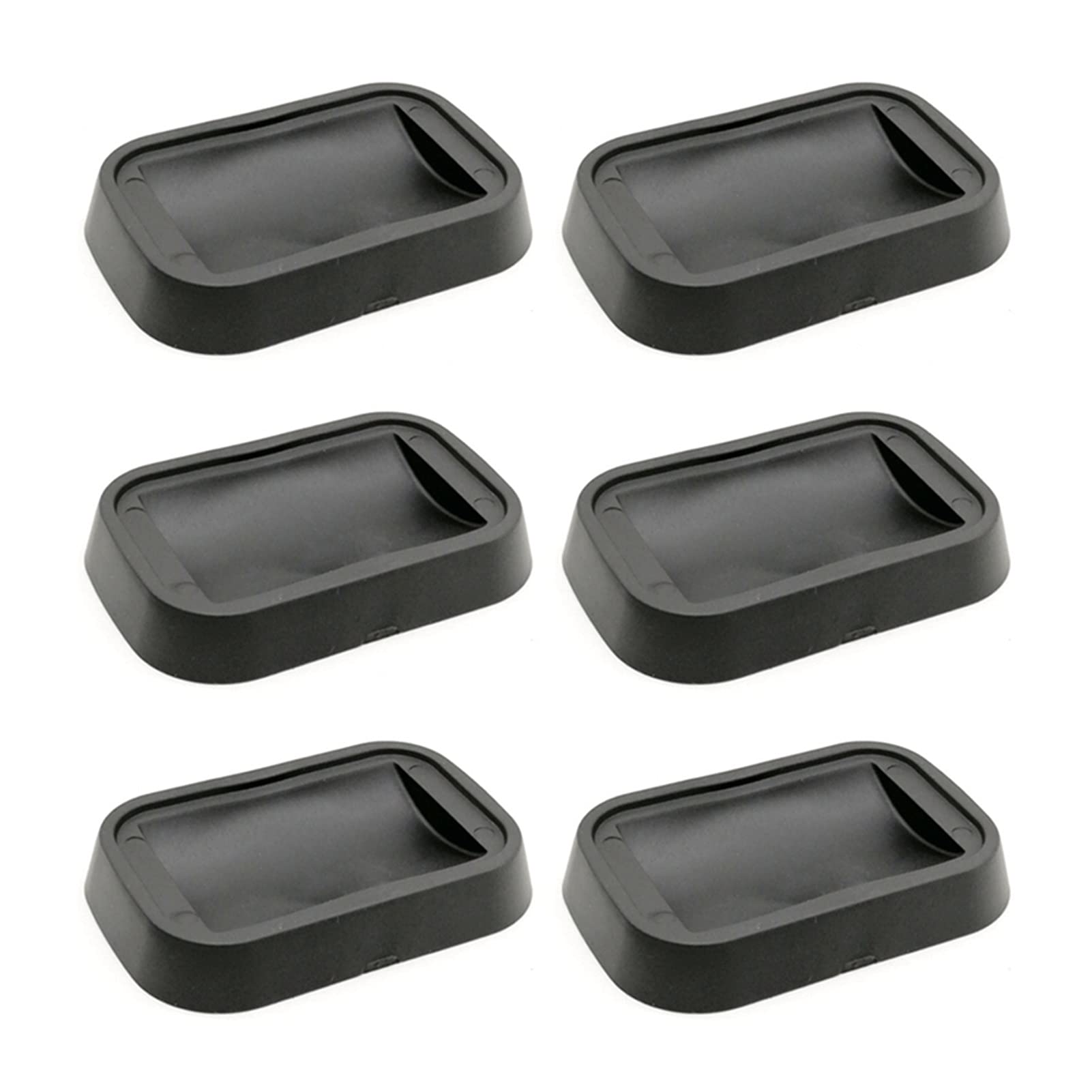 YANGQI yaoqijie 6PCS Heavy Duty Furniture Caster Cups - Non-Slip Bed & Chair Wheel Stoppers, Scratch Protectors for Hardwood Floors - Perfect for Sofas, Beds, Office Chairs (Black) - Home & Office Floor Protection Solution