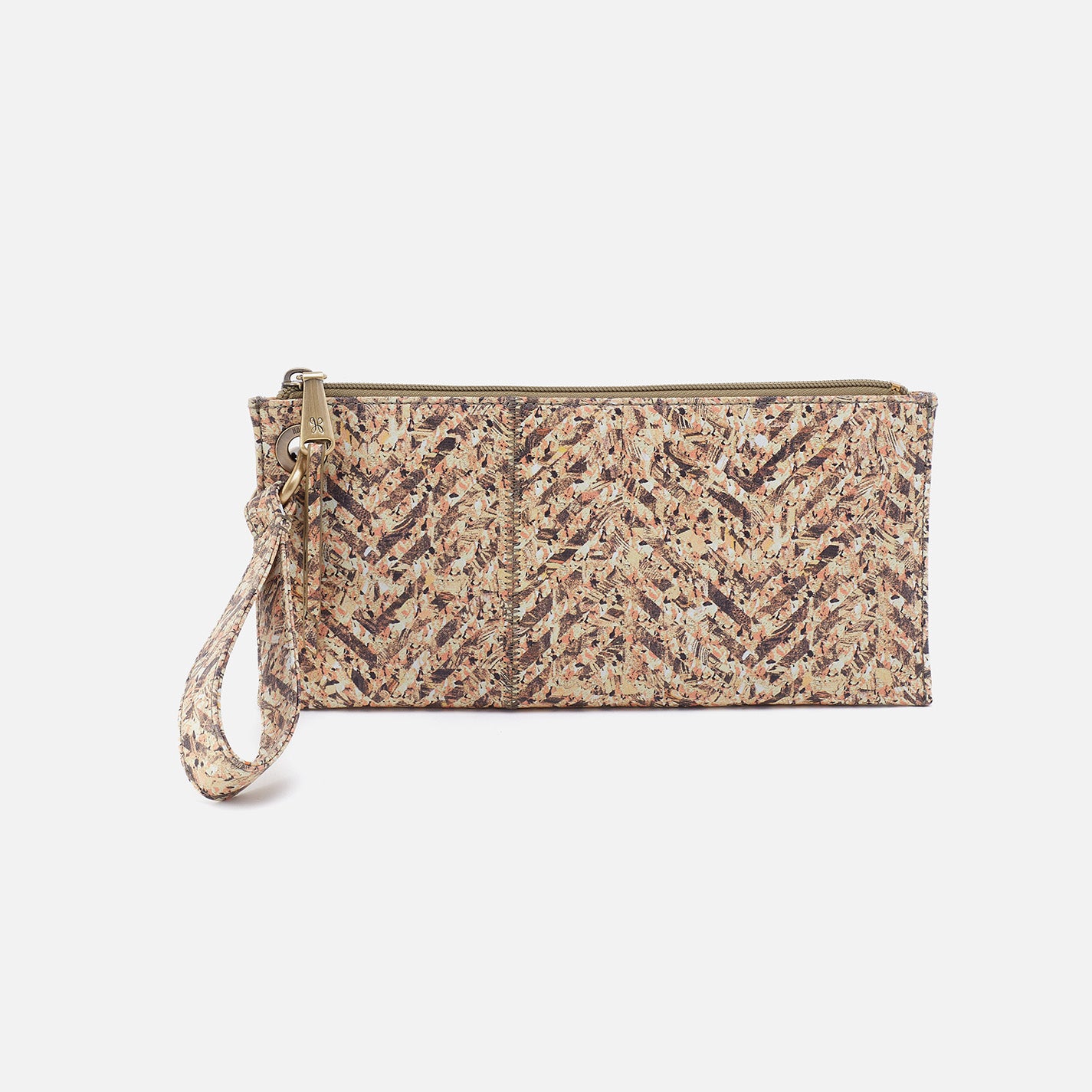 Vida Printed Leather Wristlet - Neutral Mosaic Pattern Crossbody Wallet for Women | Perfect for Everyday Use, Shopping & Travel