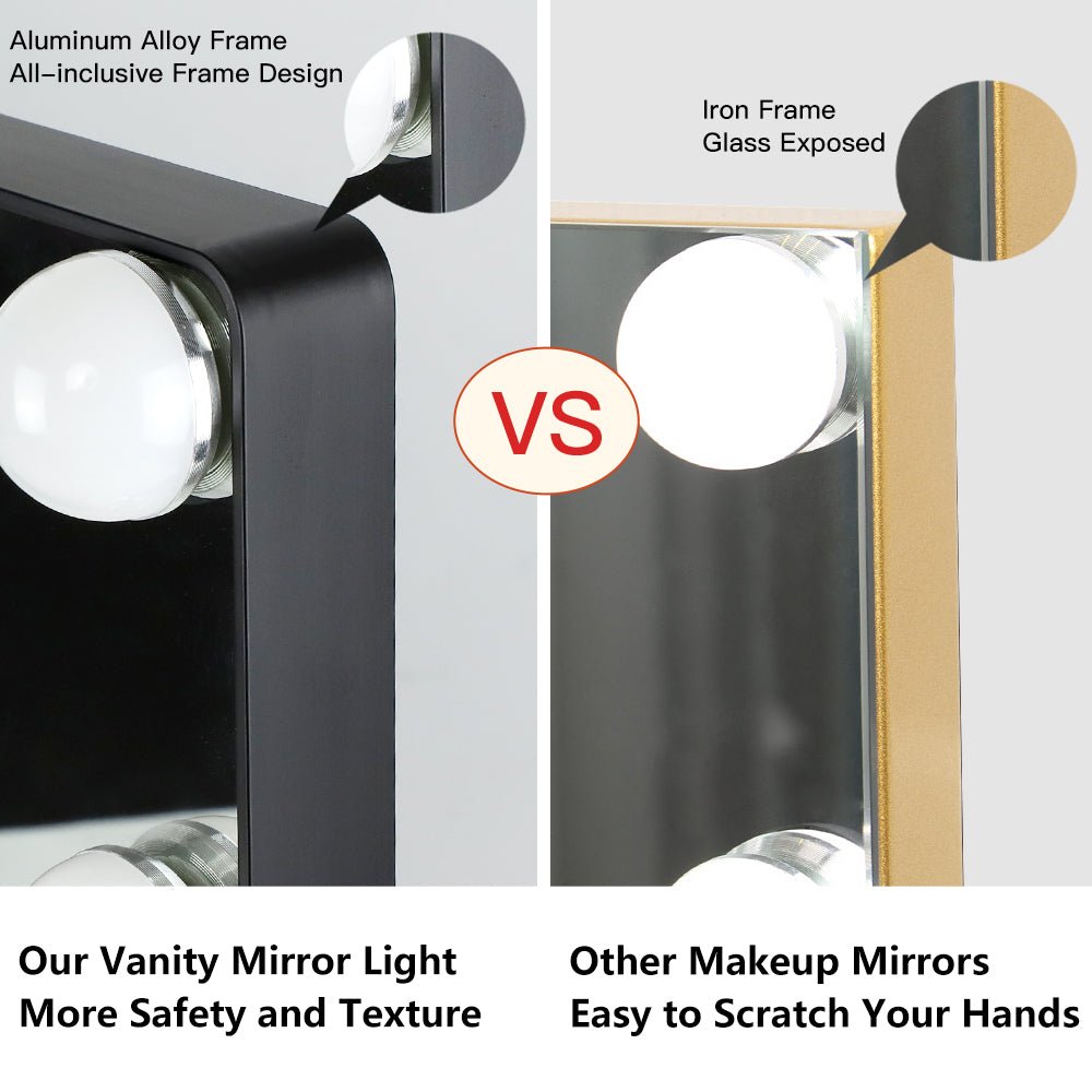 Depuley 20 x 16 Inch Hollywood Makeup Mirror with Lights - 14 Dimmable LED Bulbs, 3 Color Lighting Modes, USB Charging & Detachable 10X Magnifier - Perfect for Vanity, Dressing Room, Salon & Professional Makeup Artists (50 x 40 cm)