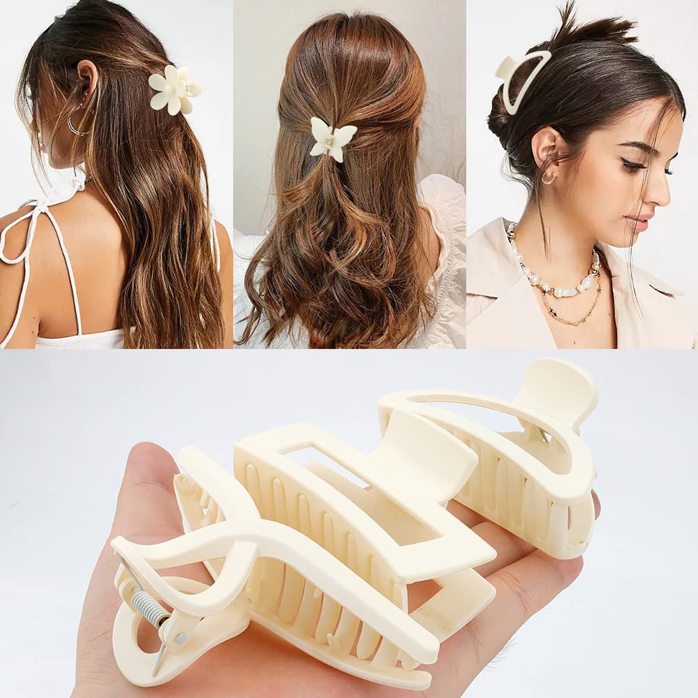 Ahoney 5 Pack Daisy Hair Clips for Women - Cute Banana Clips for Thick Hair Styling - Perfect for Daily Wear & Gifts