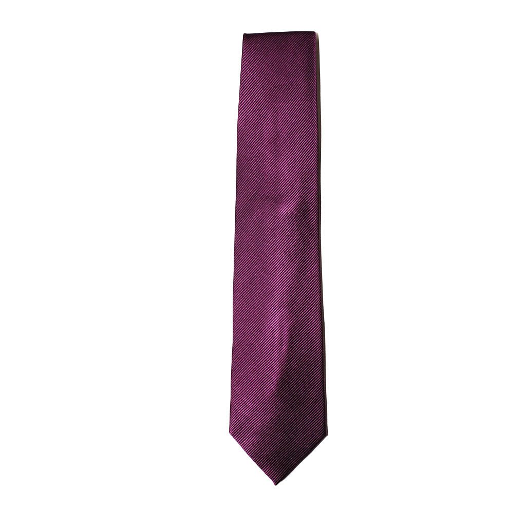 Premium Plain Silk Tie for Men - Classic Burgundy Color - Perfect for Business, Weddings & Formal Events