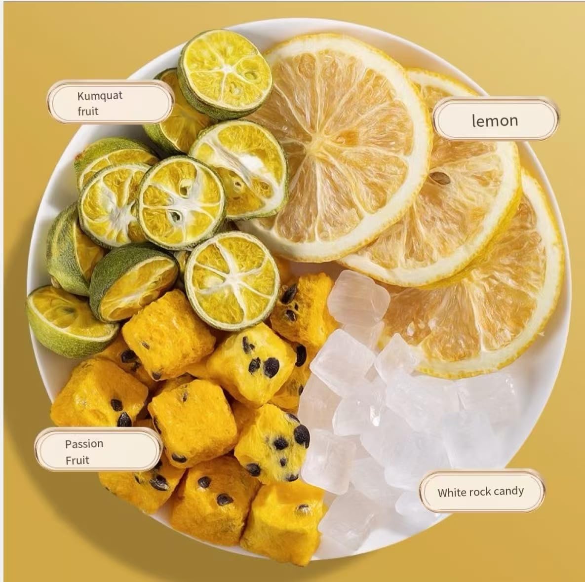 Premium Kumquat Lemon Passion Fruit Tea - 225g (15g x 15 Pack) | Natural Sour & Sweet Blend | No Additives | Perfect for Iced Tea, Gift Giving & Relaxation