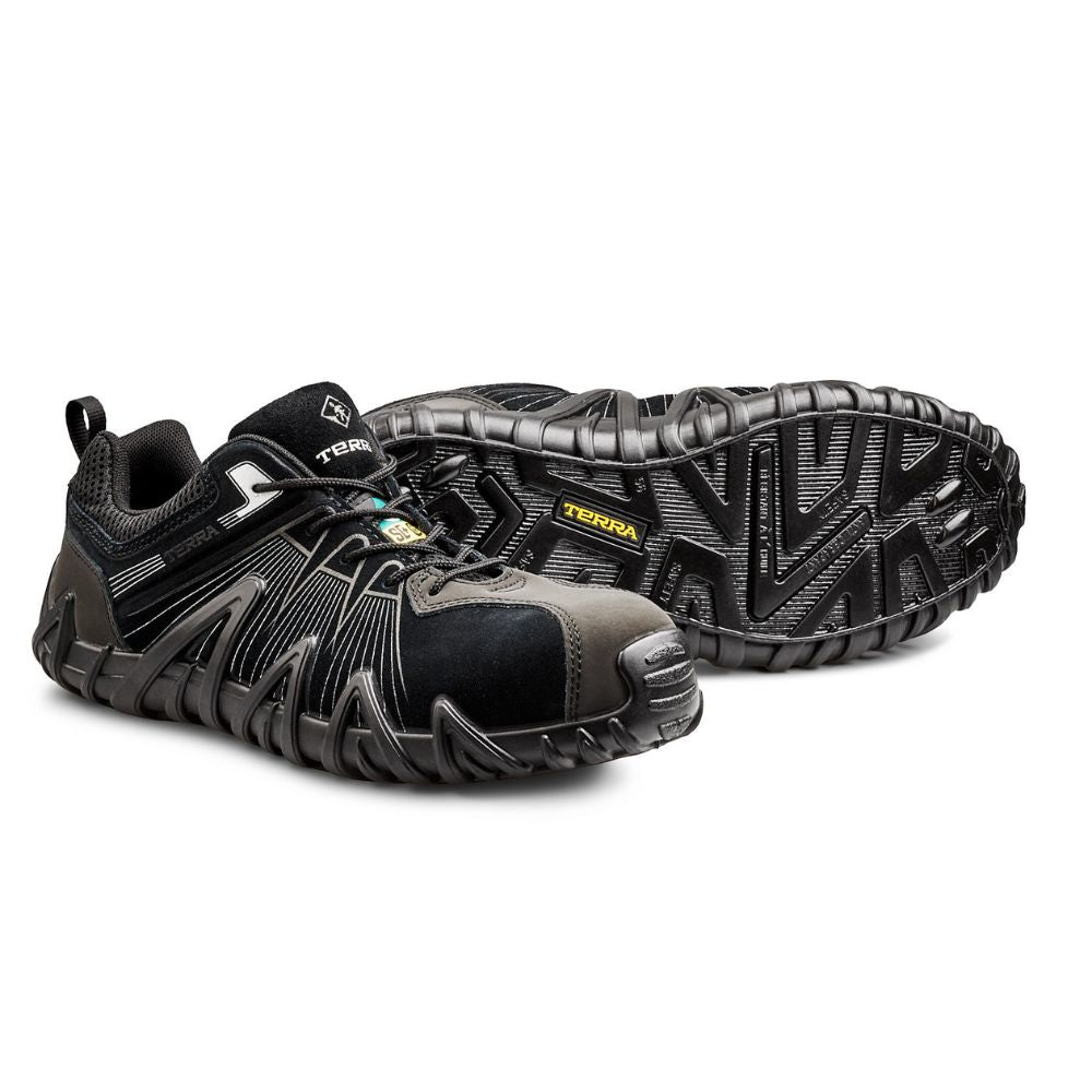 Terra Spider X Unisex Lightweight SD Composite Toe Work Shoes - Slip Resistant & Comfortable Safety Footwear for Construction, Warehouse & Industrial Work (Grey)