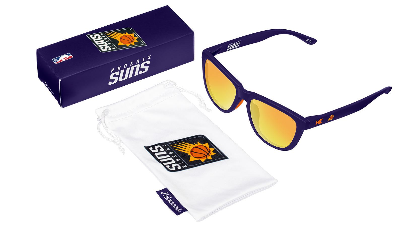 Phoenix Suns NBA Basketball Team Logo Sunglasses for Men & Women - UV Protection, Stylish Sports & Outdoor Eyewear for Fans, Running, Driving, Beach