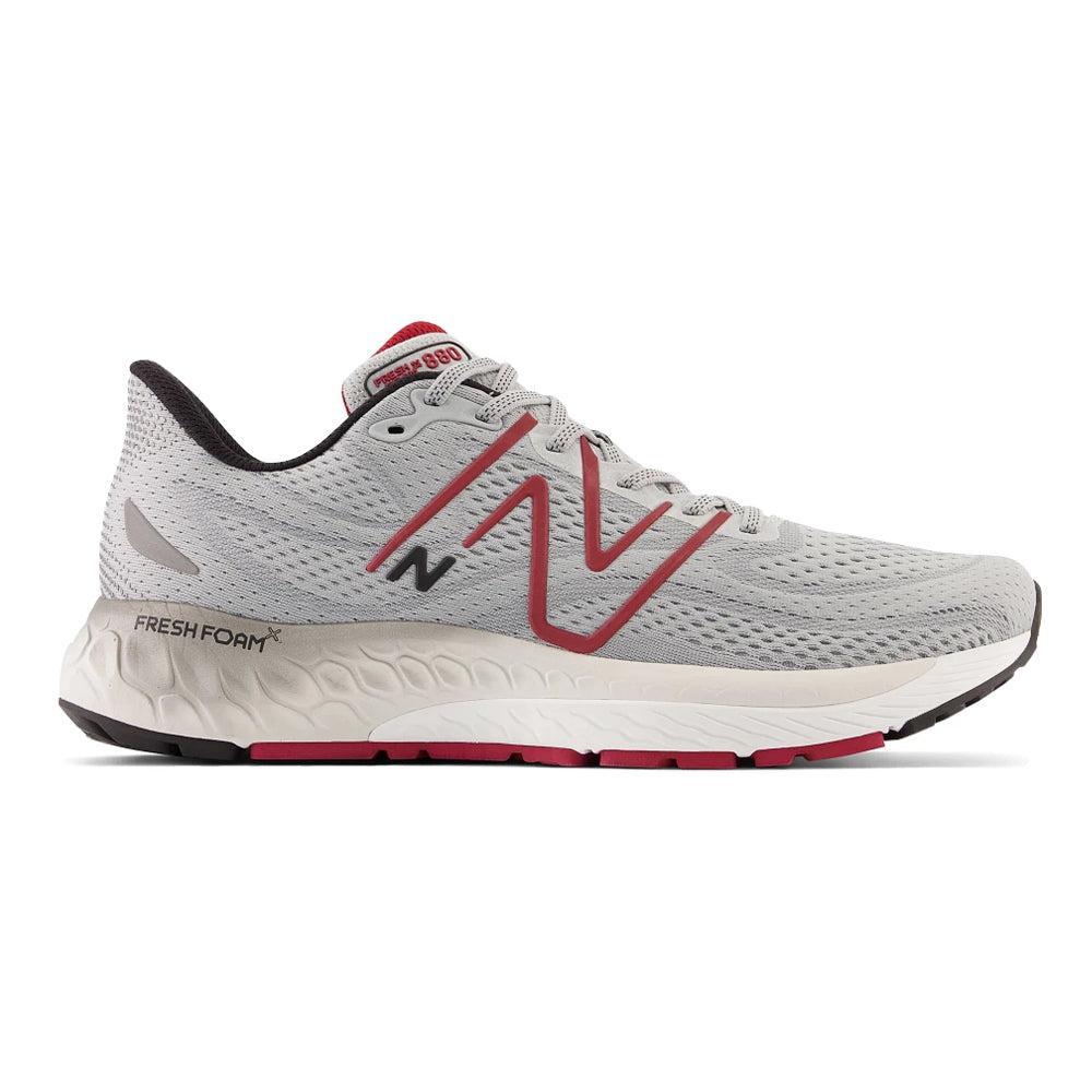New Balance Fresh Foam X 880v13 Running Shoes for Men - Aluminum Grey/Crimson - Size 7.5 D Medium - Lightweight Cushioned Sneakers for Jogging, Gym Workouts & Daily Walking