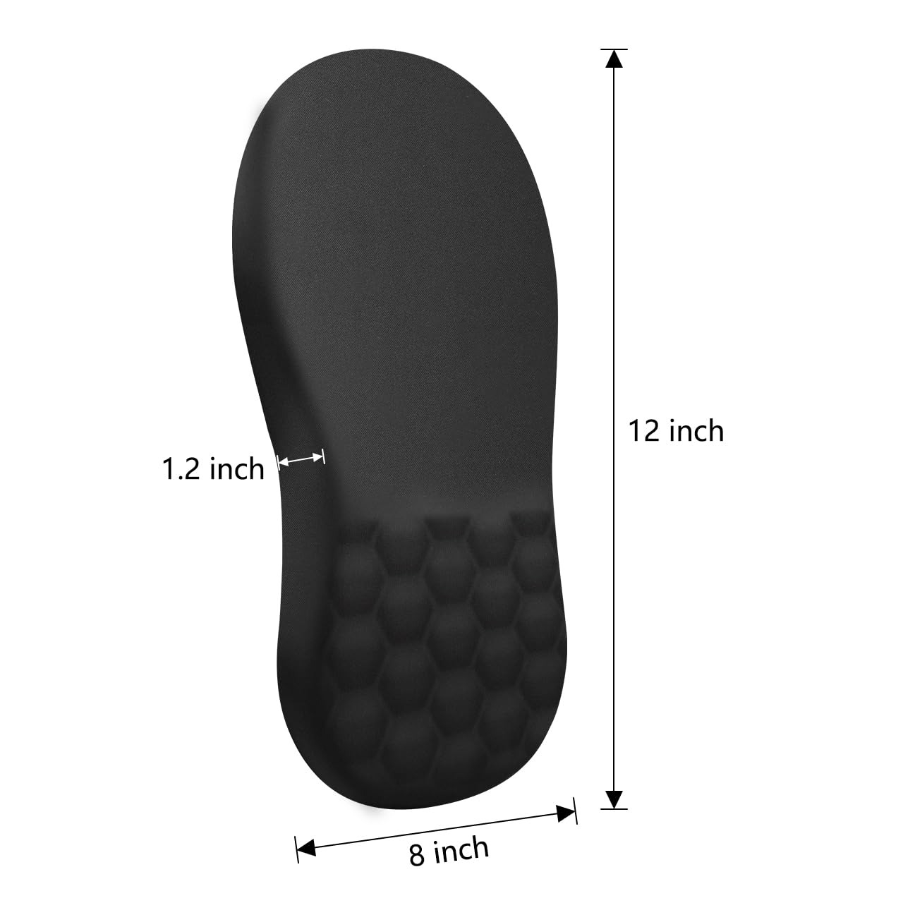 **Ergonomic Mouse Pad with Wrist Support & Massage Design - Memory Foam Pain Relief, Non-Slip PU Base - 12x8 Inch Black Mouse Pad for Wireless Mouse - Perfect for Office, Gaming & Long Computer Use**