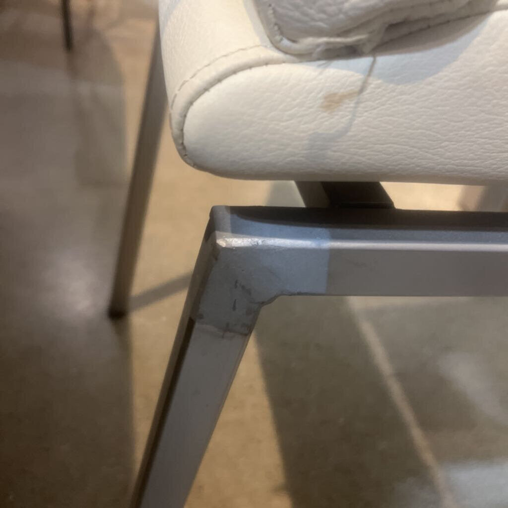Calligaris BESS Highback Leather Dining Chair - Beige Upholstered Side Chair 18