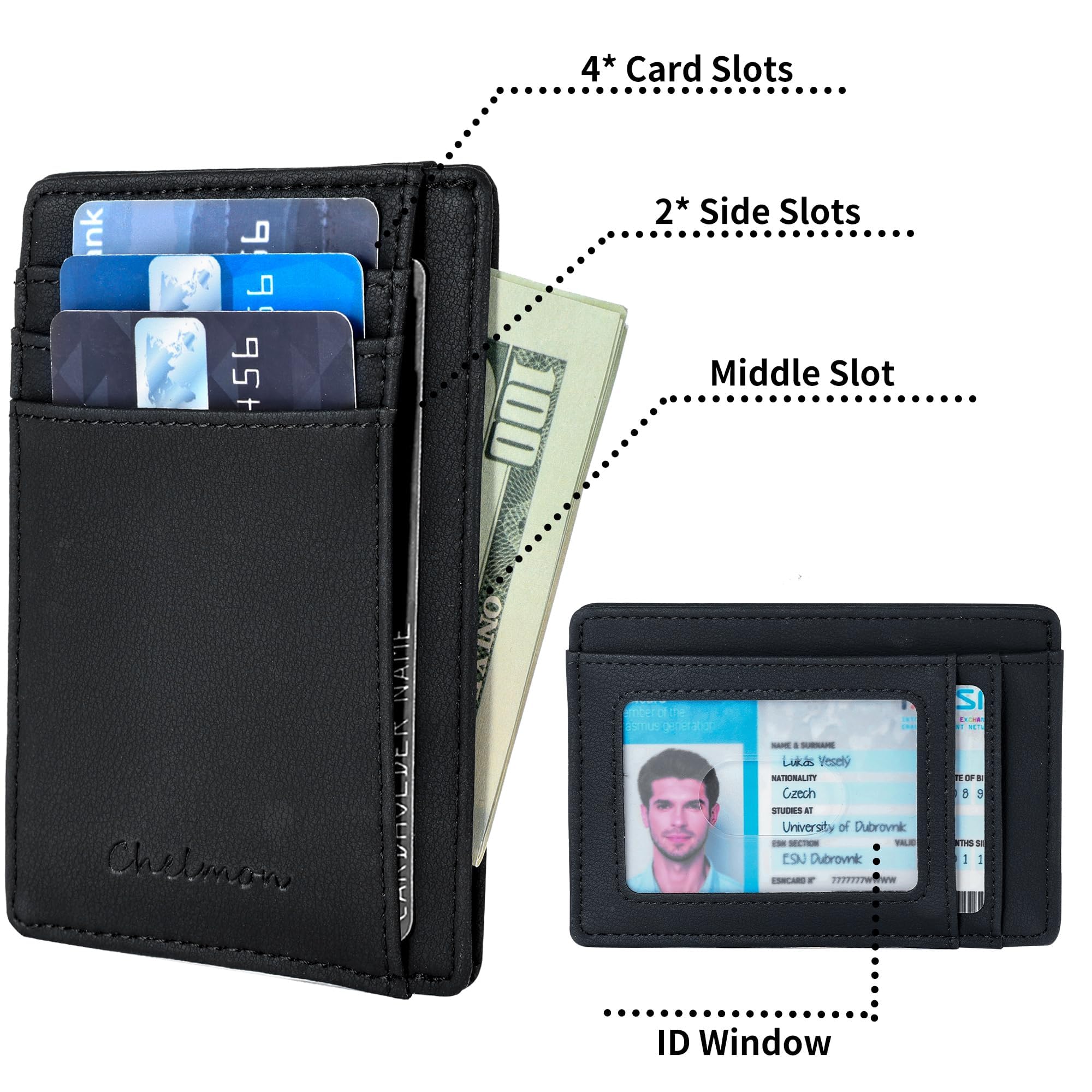 Slim RFID Blocking Wallet for Men - Minimalist Front Pocket Credit Card Holder | Perfect for Travel, Business & Everyday Use