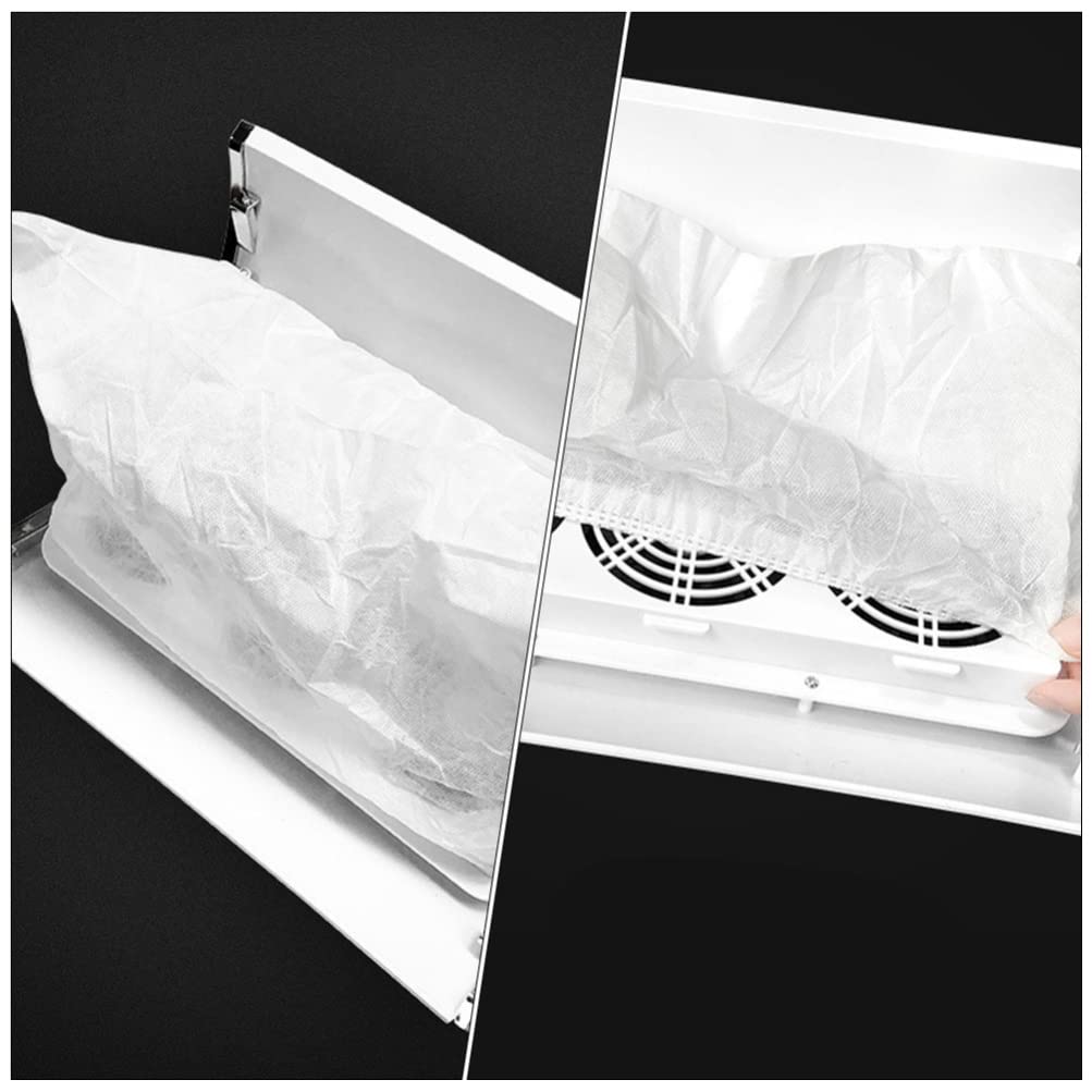 12Pcs Nail Art Vacuum Storage Bags - Non-Woven Fabric Nail Dust Collector Bags for Manicure Tables, Salon Vacuum Systems & Nail Technician Tools (White) - Perfect for Nail Salons, Home Manicures & Professional Nail Stations