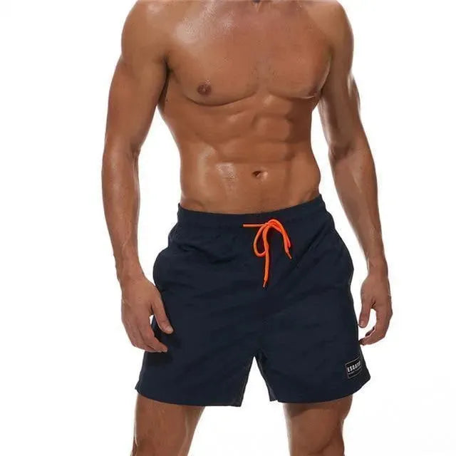 Men's Quick-Dry Drawstring Beach Shorts - Lightweight & Comfortable Swim Trunks for Swimming, Surfing & Summer Vacation