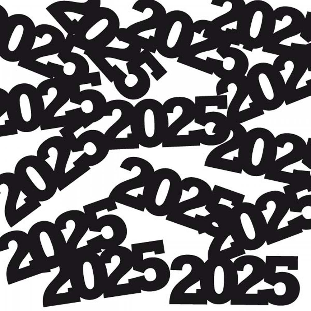 2025 Confetti Black (0.5 oz/Pkg) - Premium Party Confetti for Birthdays, Weddings & Celebrations - Bulk Glitter Confetti for Events, Decorations & Photo Backdrops