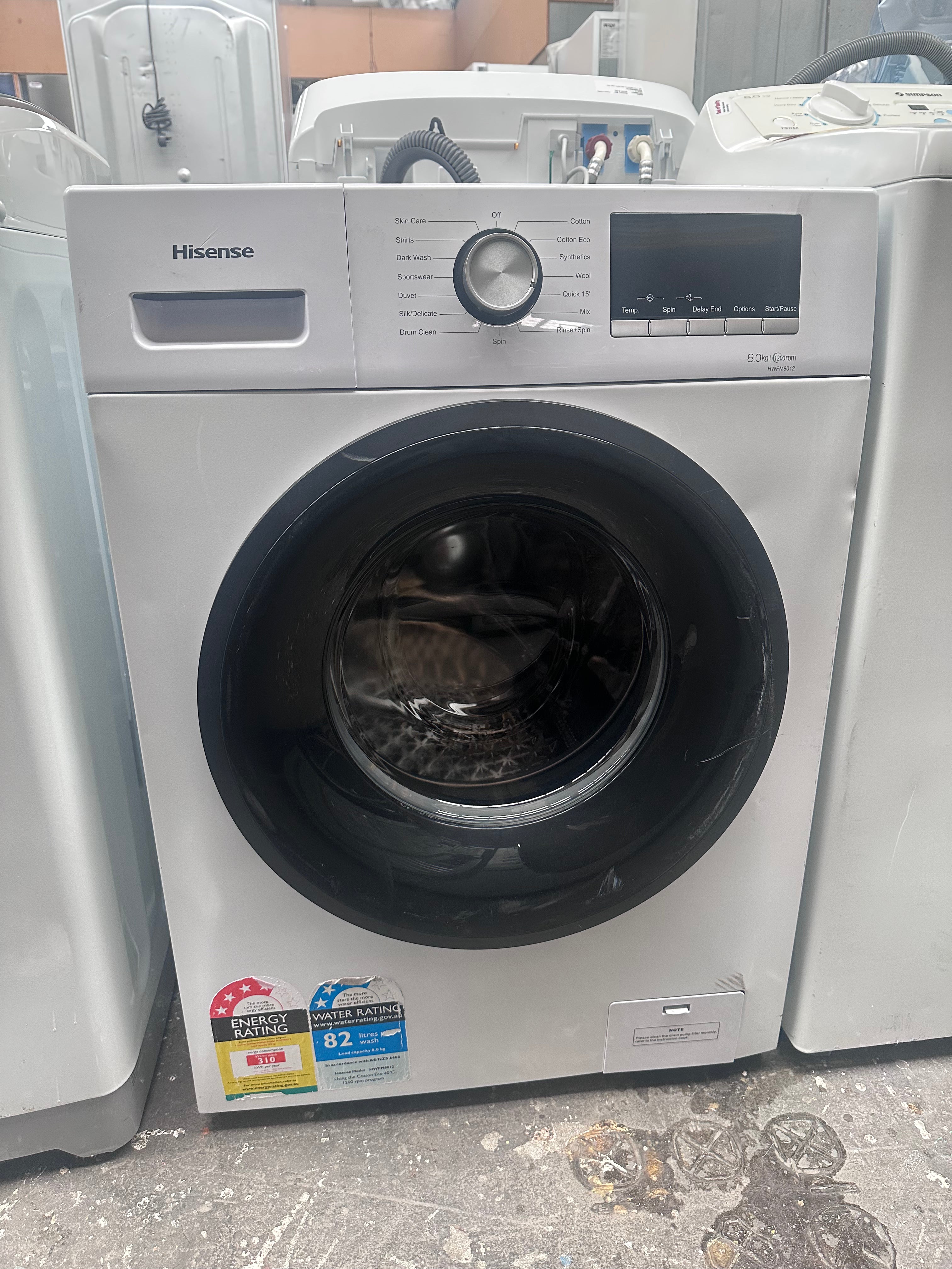 Hisense 8kg Front Load Washing Machine - Energy Efficient, Quiet Operation (Certified Refurbished) - Perfect for Apartments, Small Homes & Laundry Rooms