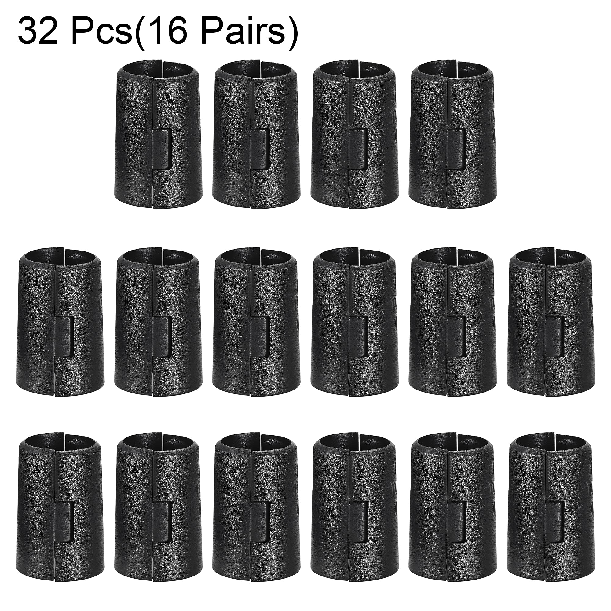 uxcell 3/4 Inch Wire Shelf Clips - 32 Pack Plastic Locking Clips for Wire Shelving System | Secure Storage Organizer for Pantry, Closet & Garage Shelves