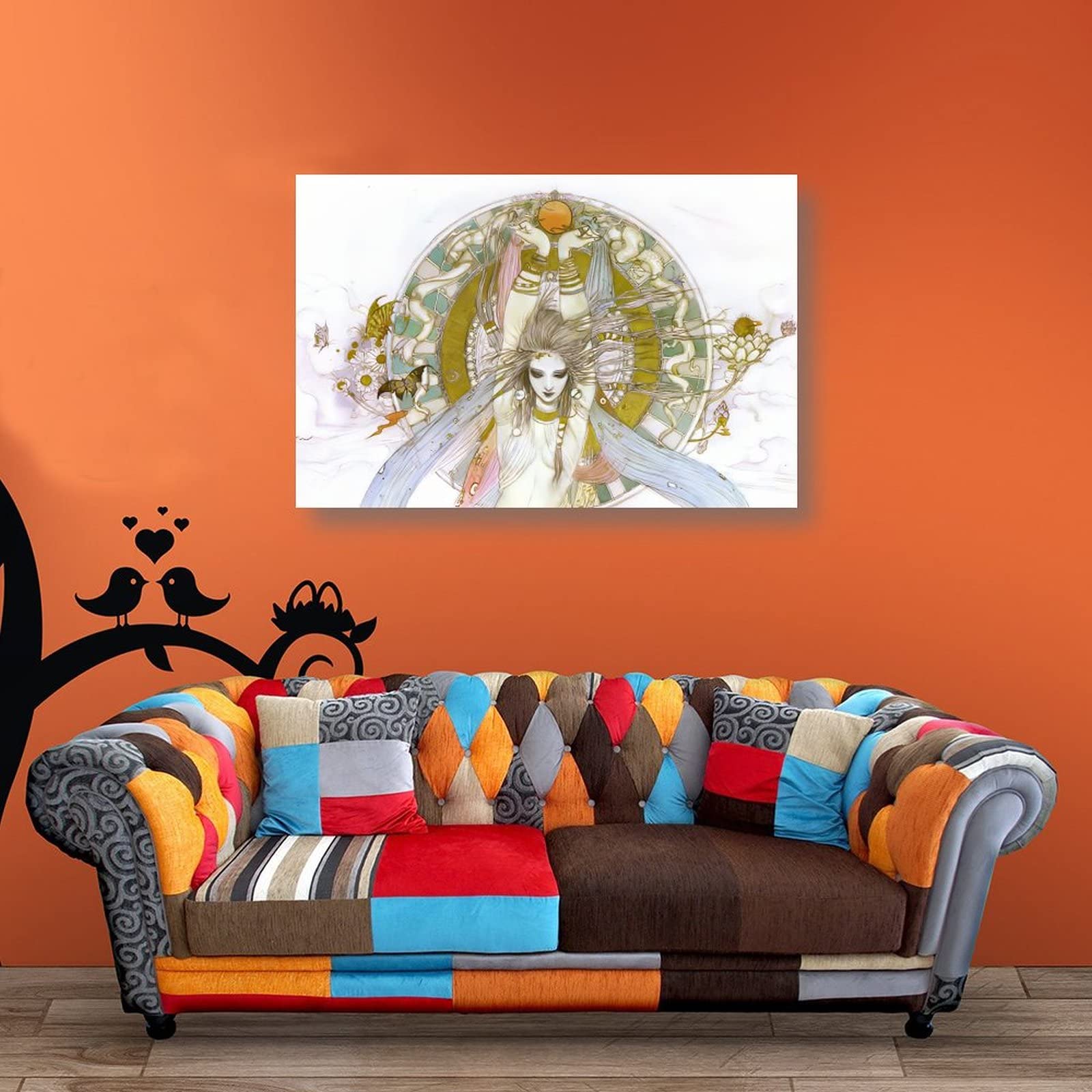 Yoshitaka Amano Character Designer & Illustrator Art Print - 24x36 Inch (60x90cm) Premium Canvas Wall Art Poster - Perfect for Bedroom, Living Room & Modern Home Decor - Anime Fan Gift & Office Wall Decoration