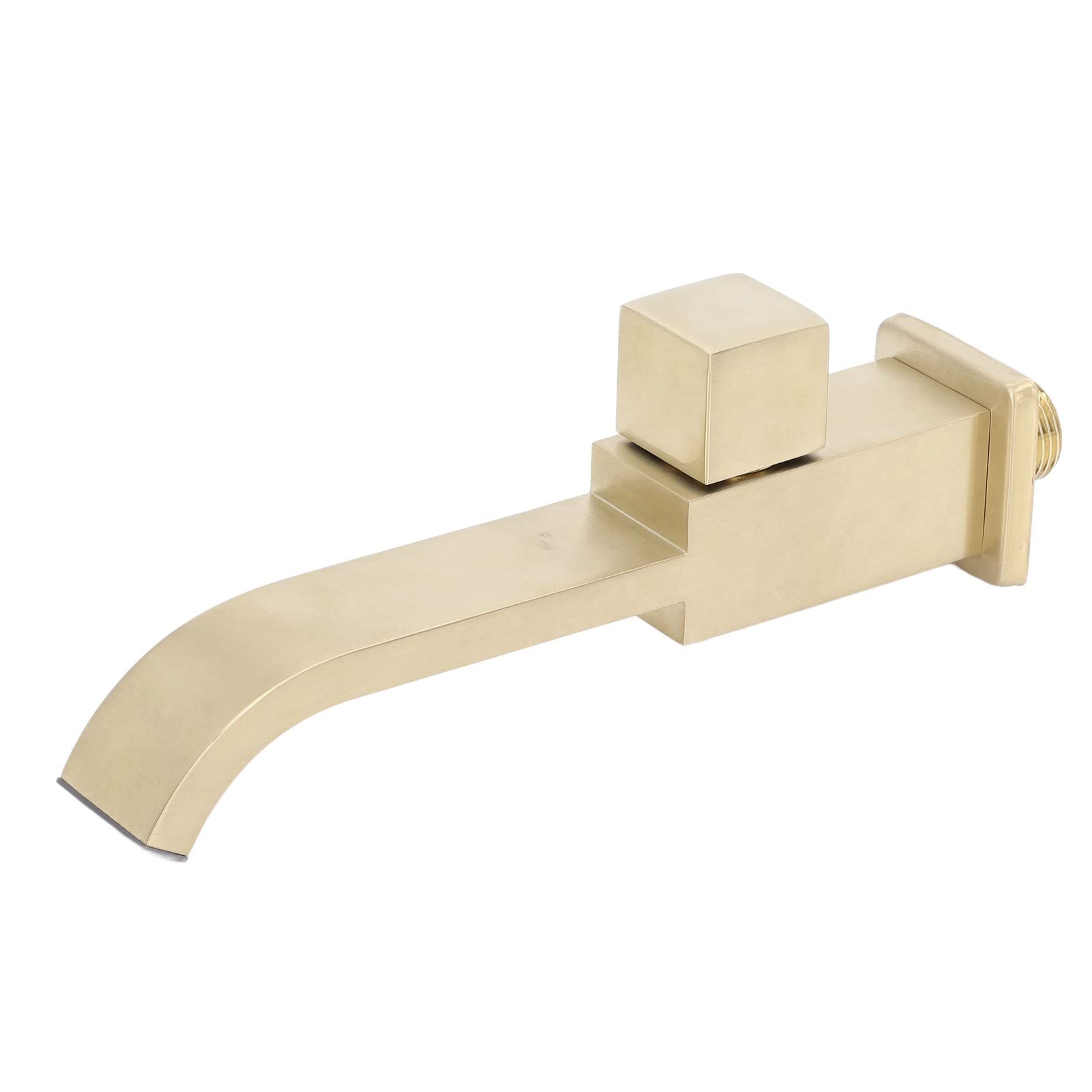 Wall Mounted Sink Faucet - G1/2 Single Handle Wrench Type Water Tap, Copper Wash Basin Faucet for Home, Hotel, Kitchen, Bathroom & Balcony - Gold Finish - Perfect for Modern and Vintage Decor Styles