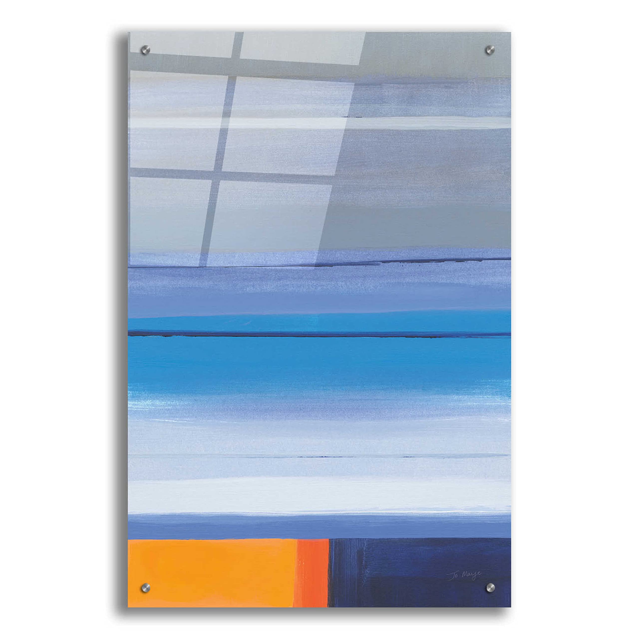 Epic 'Sight Lines' Acrylic Glass Wall Art by Jo Maye - 24x36 Inches Modern Abstract Painting for Living Room, Bedroom & Office Decor
