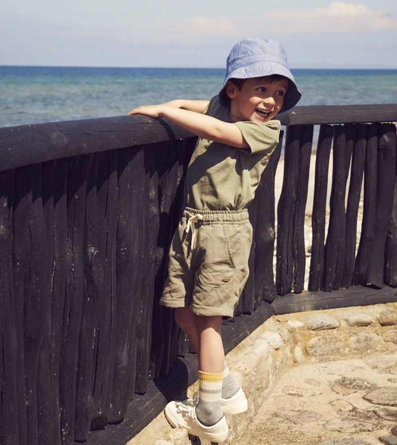 Stone Blue Matte Bucket Sun Hat by MP Denmark – UV Protection Wide Brim Hat for Beach, Gardening & Outdoor Activities