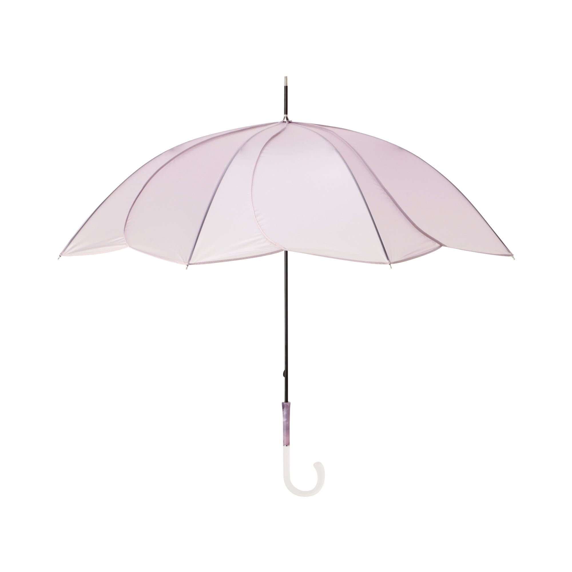 Clear Transparent Umbrella with Powder Floral Print - Long Handle Lavender Rain Umbrella for Women - Perfect for Rainy Days, Outdoor Events, and Fashion Accessories