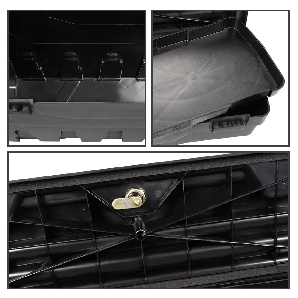 G-PLUS Lockable Truck Bed Storage Box Toolbox - Compatible with Chevy Silverado & GMC Sierra 1500/2500HD/3500HD (2007-2018 Models) - Secure Weatherproof Tool Storage for Camping, Work & Outdoor Adventures