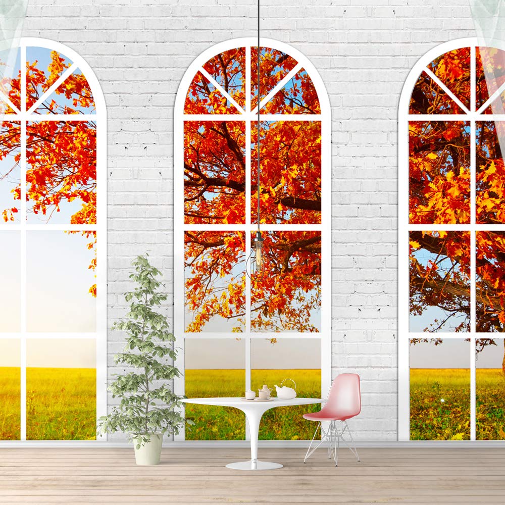 French Window Design Removable Wallpaper - Peel and Stick Wall Murals for Bedroom (100x144 inches) | Perfect for Home Decor, Nursery, Living Room & Office Spaces