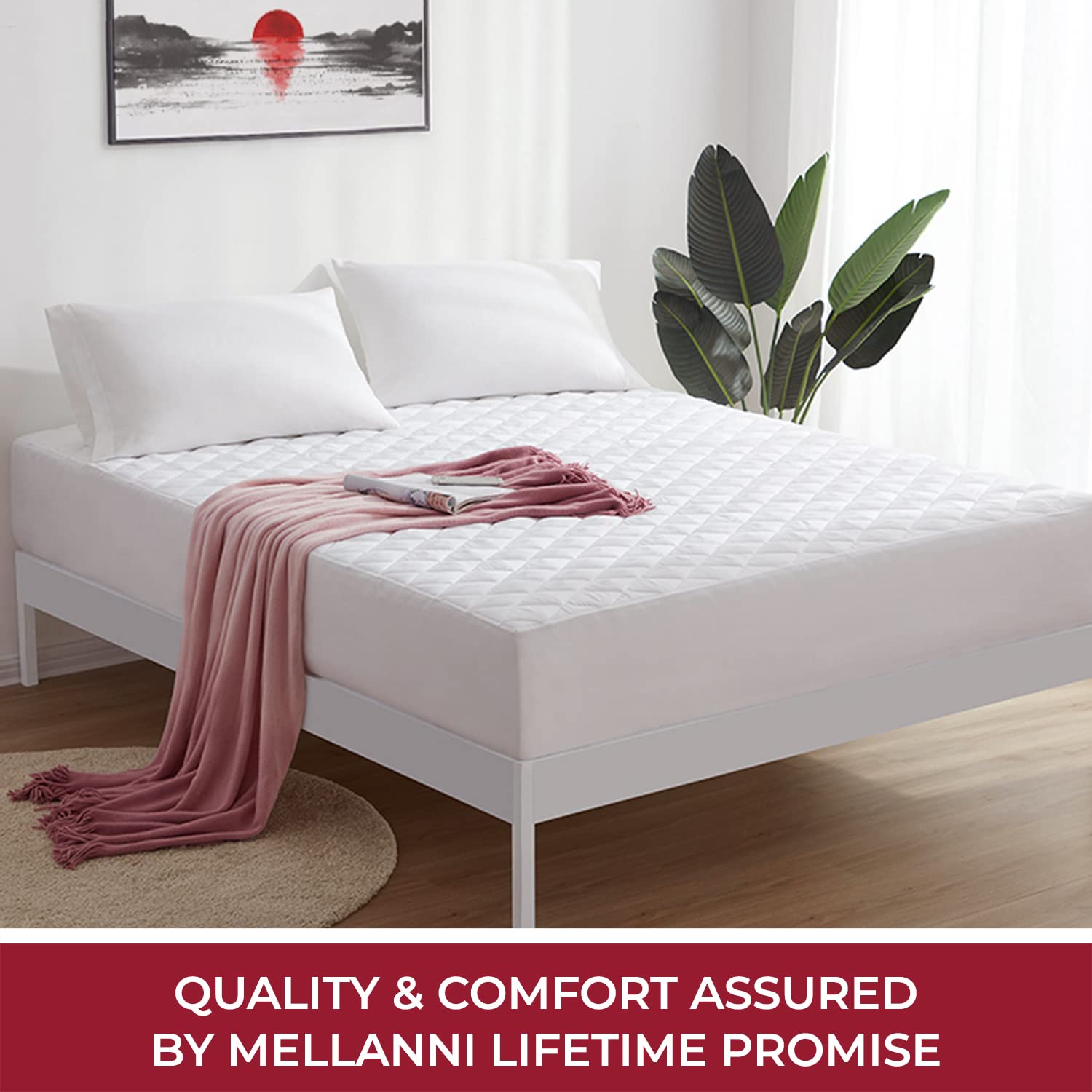 Mellanni King Size Extra Deep Pocket Sheet Set & Waterproof Mattress Protector Bundle - 4 Piece 21