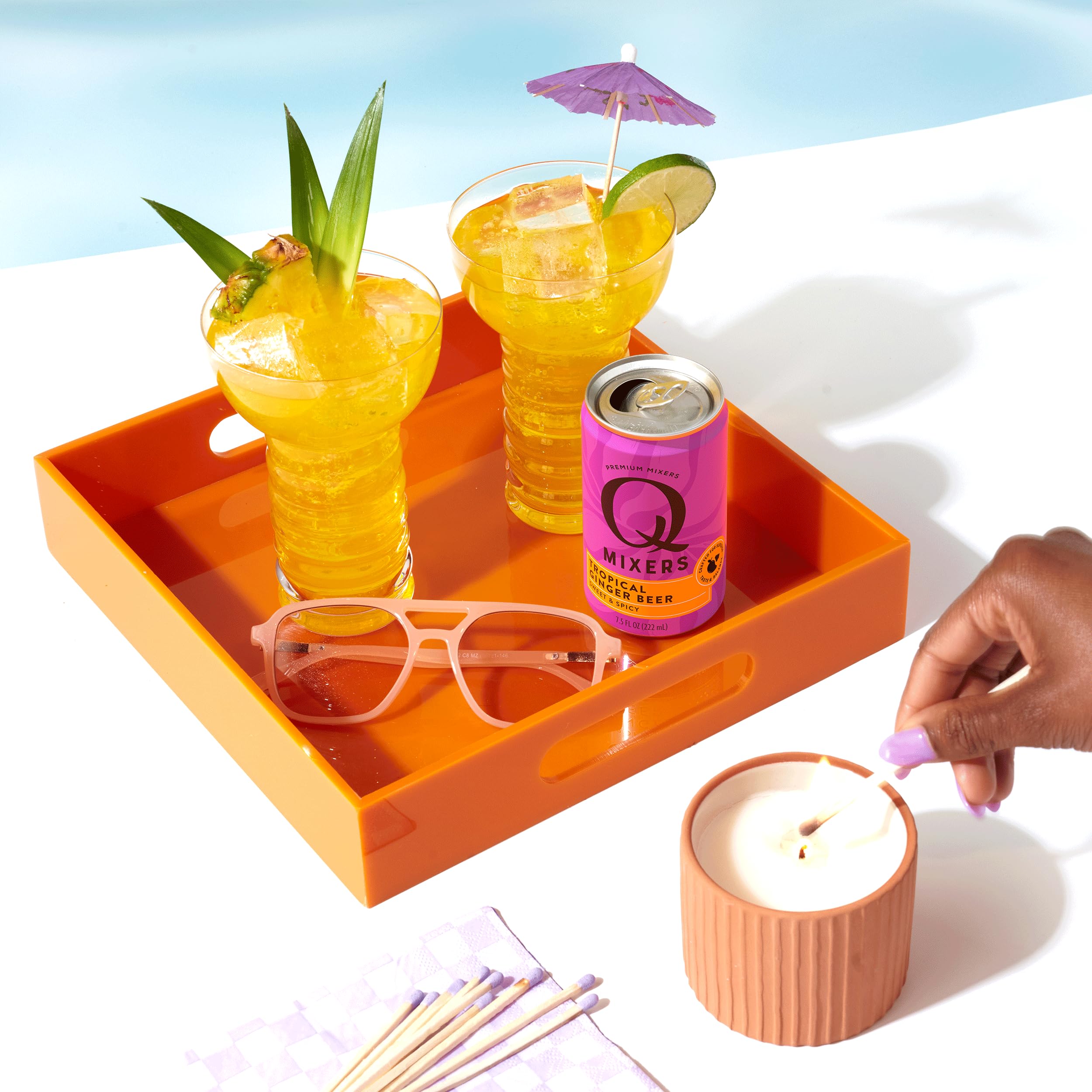 Q Ginger Beer Variety Pack - 12 Cans (7.5 Fl Oz) | Q Original, Tropical & Hibiscus Flavors | All-Natural Ingredients, Perfect Carbonation | Great for Moscow Mule, Dark & Stormy Cocktails & Refreshing Mocktails | Premium Craft Ginger Beer for Parties & Home Bars