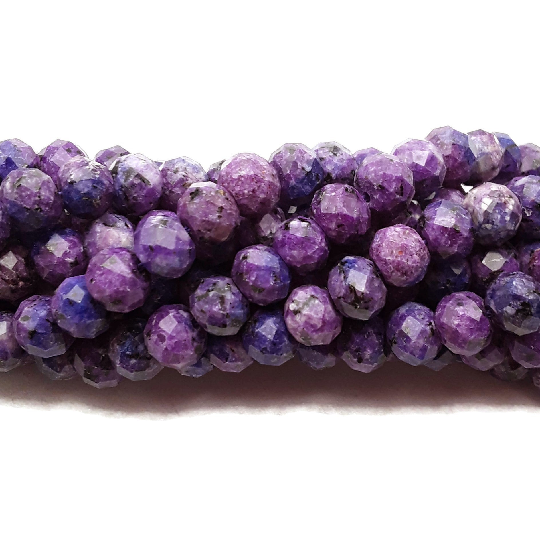 Natural Charoite & Purple Jasper Faceted Rondelle Beads 6x8mm - 15.5 Inch Strand for Jewelry Making, DIY Bracelets & Necklaces - Healing Crystal Beads for Meditation & Energy Work