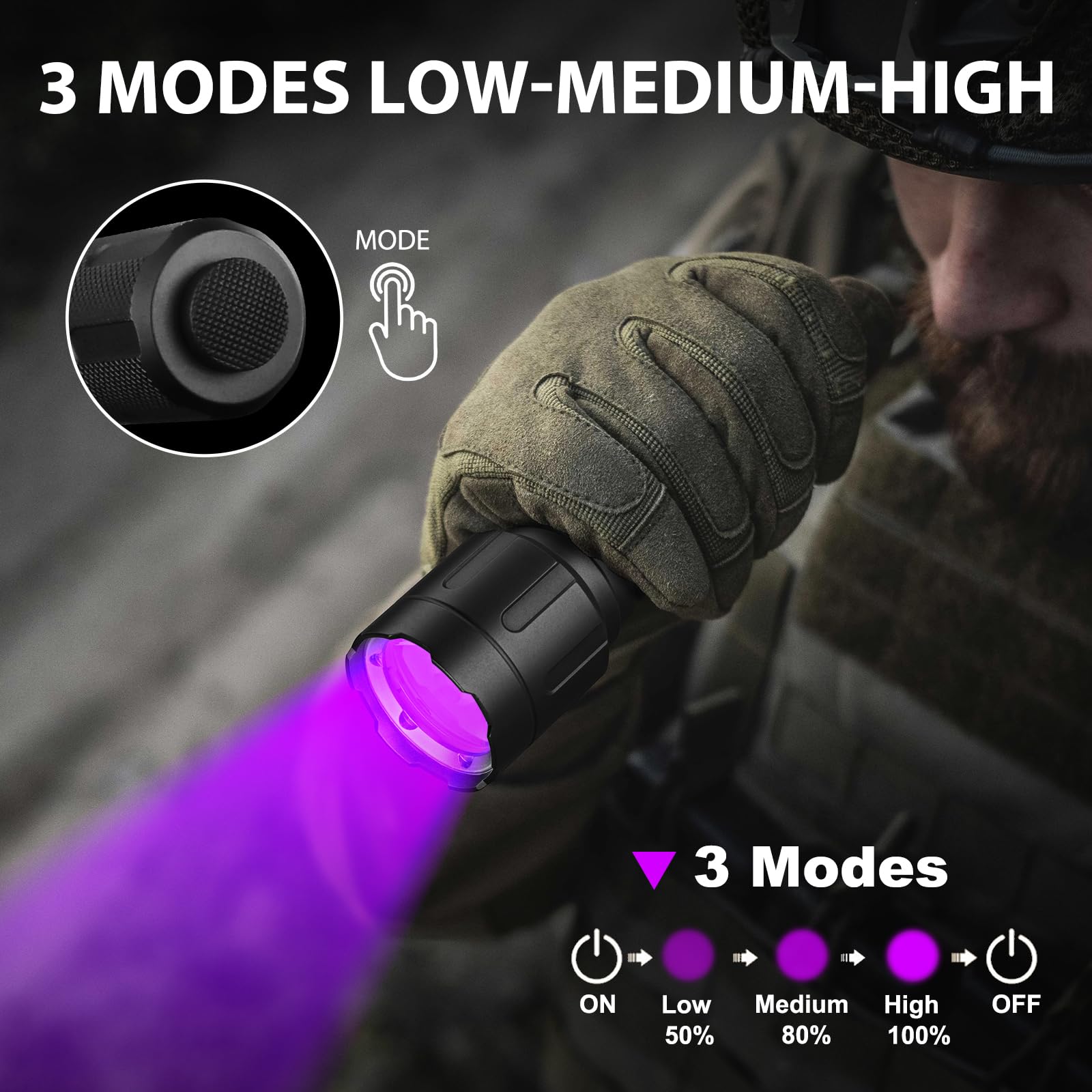 High-Definition Blood Tracking Flashlight for Deer Hunting - Waterproof & Durable Hunting Light for Men - Perfect Hunting Gear Accessory for Night Tracking & Blood Trails