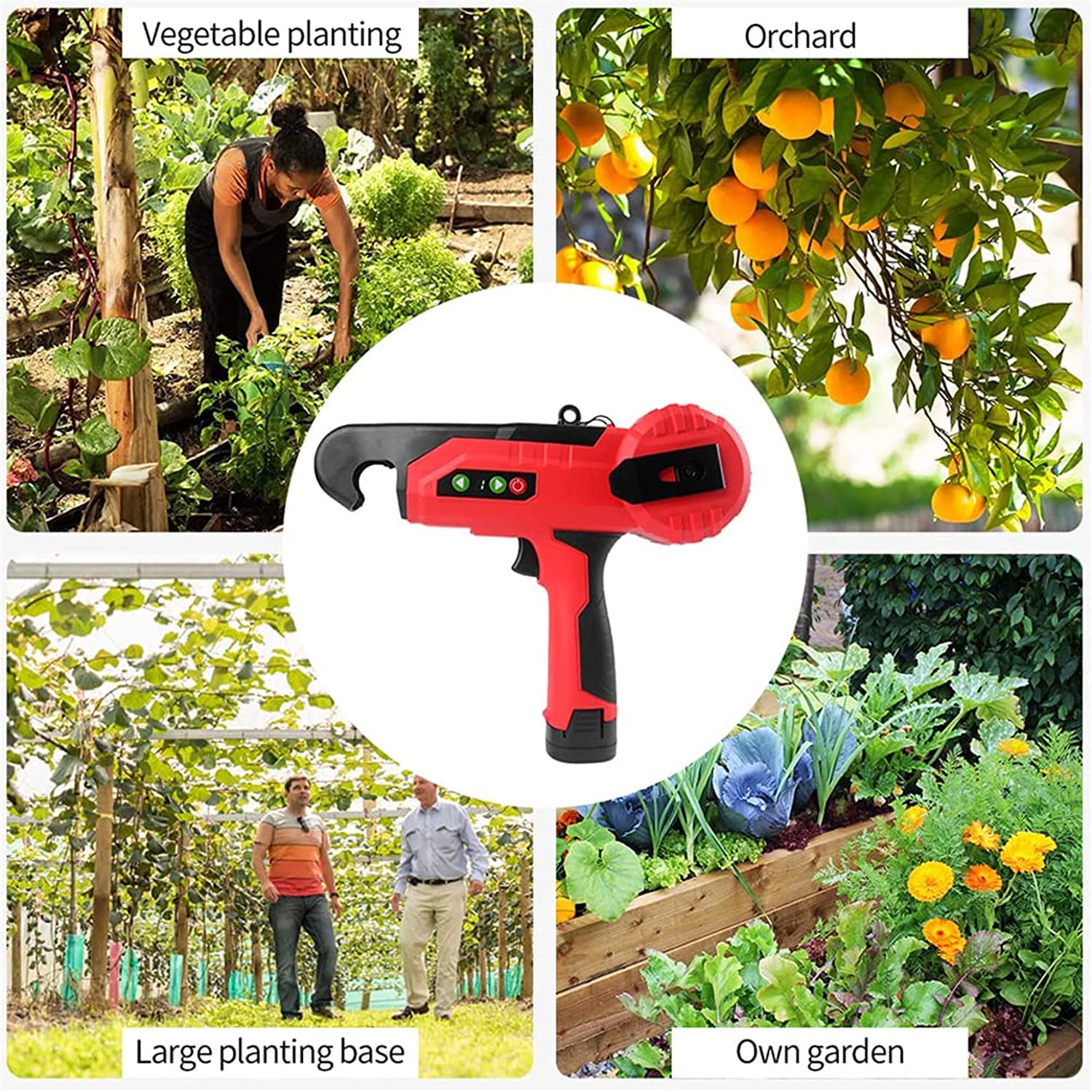 Electric Plant Tying Machine - Fully Automatic Commercial Tomato & Cucumber Vine Tying Tool for Grapes, Flowers, Fruits and Vegetables | Perfect for Greenhouse, Vineyard and Home Garden Use