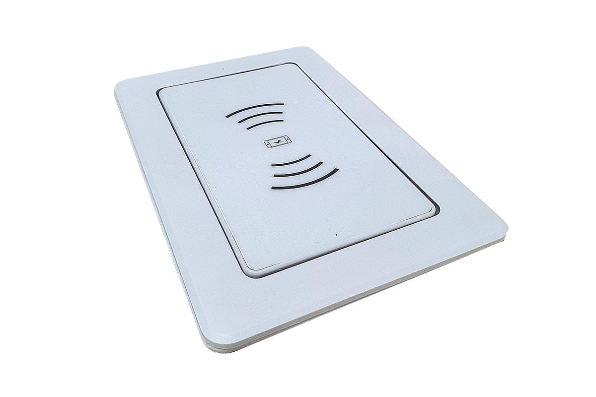 DPG Swift In-Desk Wireless Charger - Fast Qi-Certified Charging Pad for iPhone, Samsung & AirPods - Perfect for Office, Home & Workspace