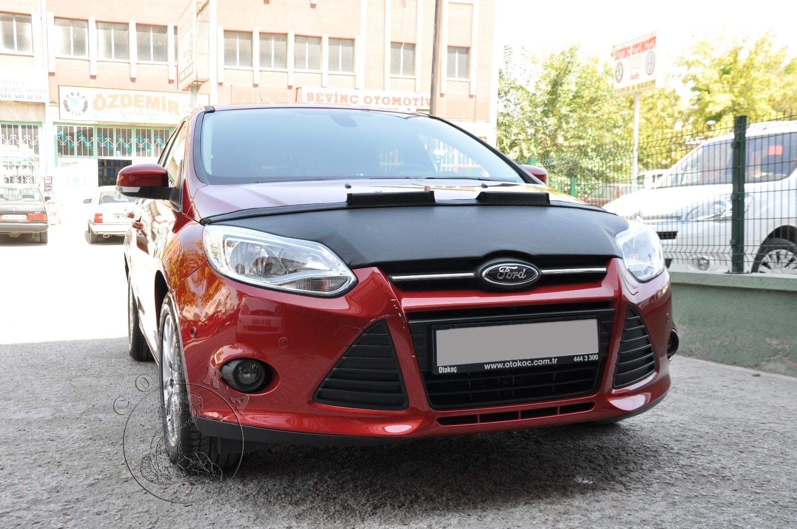 Ford Focus 2012-2014 Car Hood Protector Mask - Durable Bonnet Bra Cover for Weather Protection & Road Debris - Perfect for Daily Commute & Road Trips
