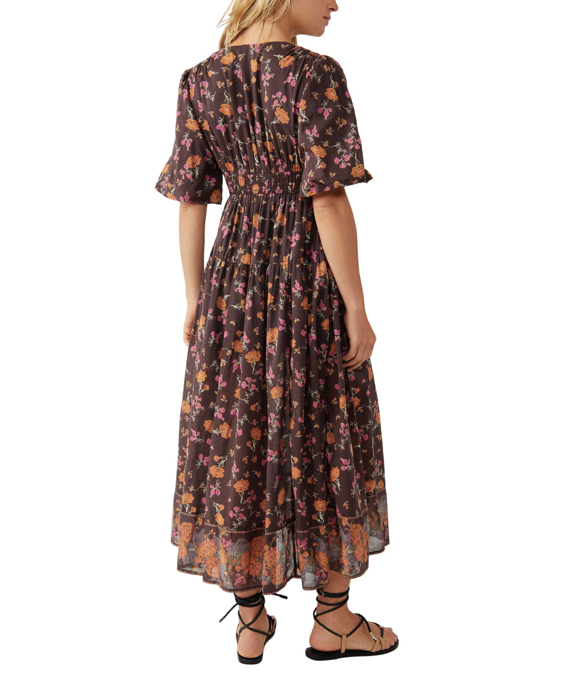 Free People Women's Lysette Maxi Dress - Flowy Bohemian Summer Dress with V-Neck & Long Sleeves | Perfect for Beach Vacations, Music Festivals & Date Nights
