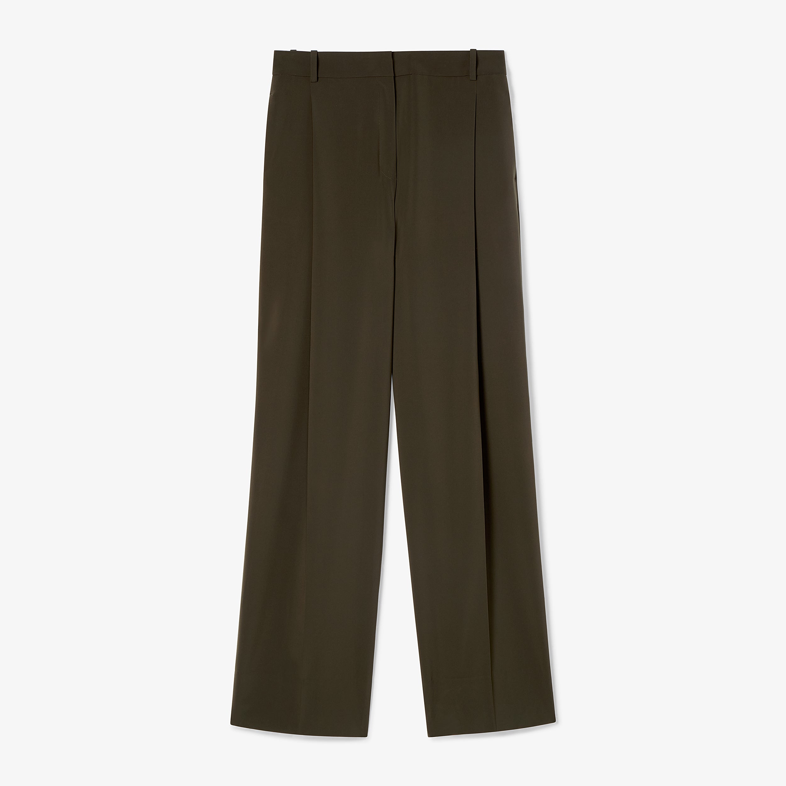 Rina Sculptural High-Waisted OrigamiTech Pants for Women - Olive Green Wide Leg Trousers | Comfortable & Stylish for Work, Travel & Casual Wear