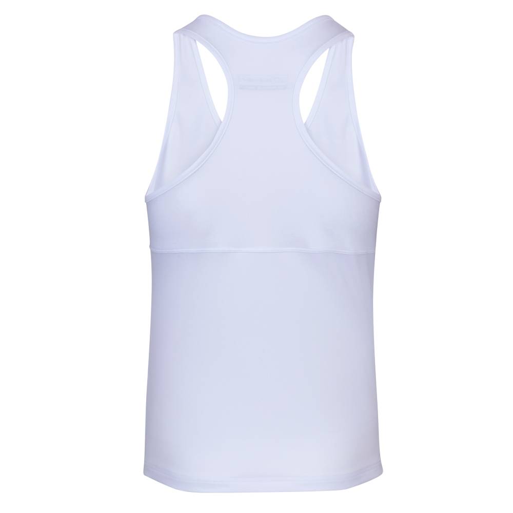 Babolat Women's Play Tank Top - Breathable Quick-Dry Tennis Shirt for Women, White - Perfect for Tennis, Gym & Summer Workouts