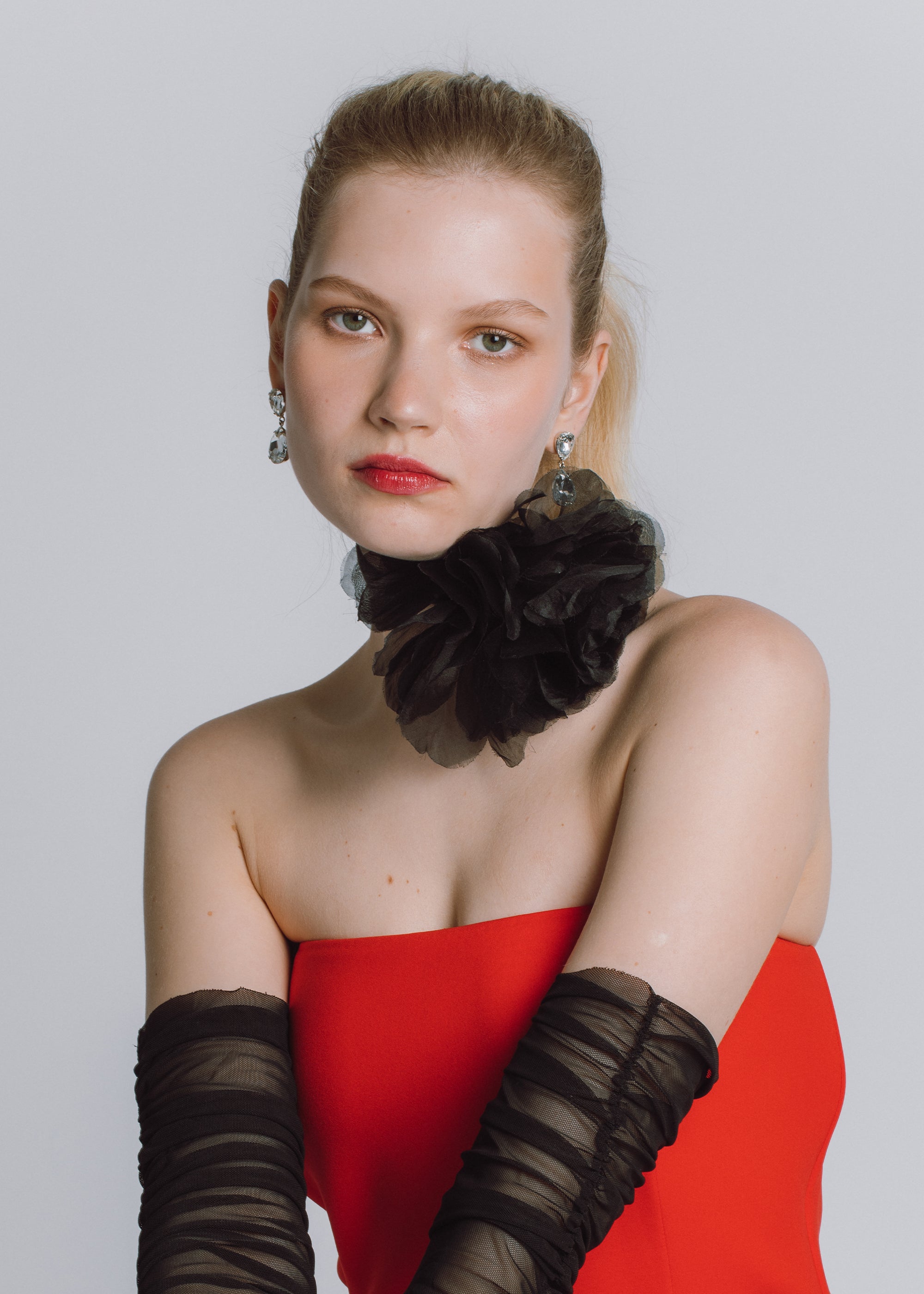 Black Rian Ribbon Tie - Elegant Hair Accessory for Women, Perfect for Weddings, Parties, and Special Occasions