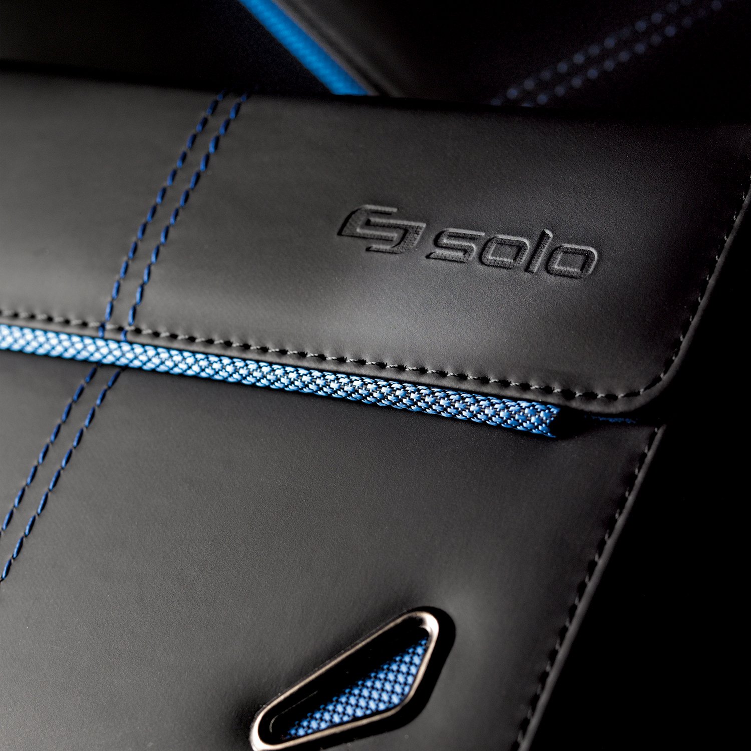 Solo New York Tech Booklet Tablet Case - Black with Blue Trim - One Size - Perfect for Work, Travel & School - Durable & Stylish Protection for iPad & Tablets