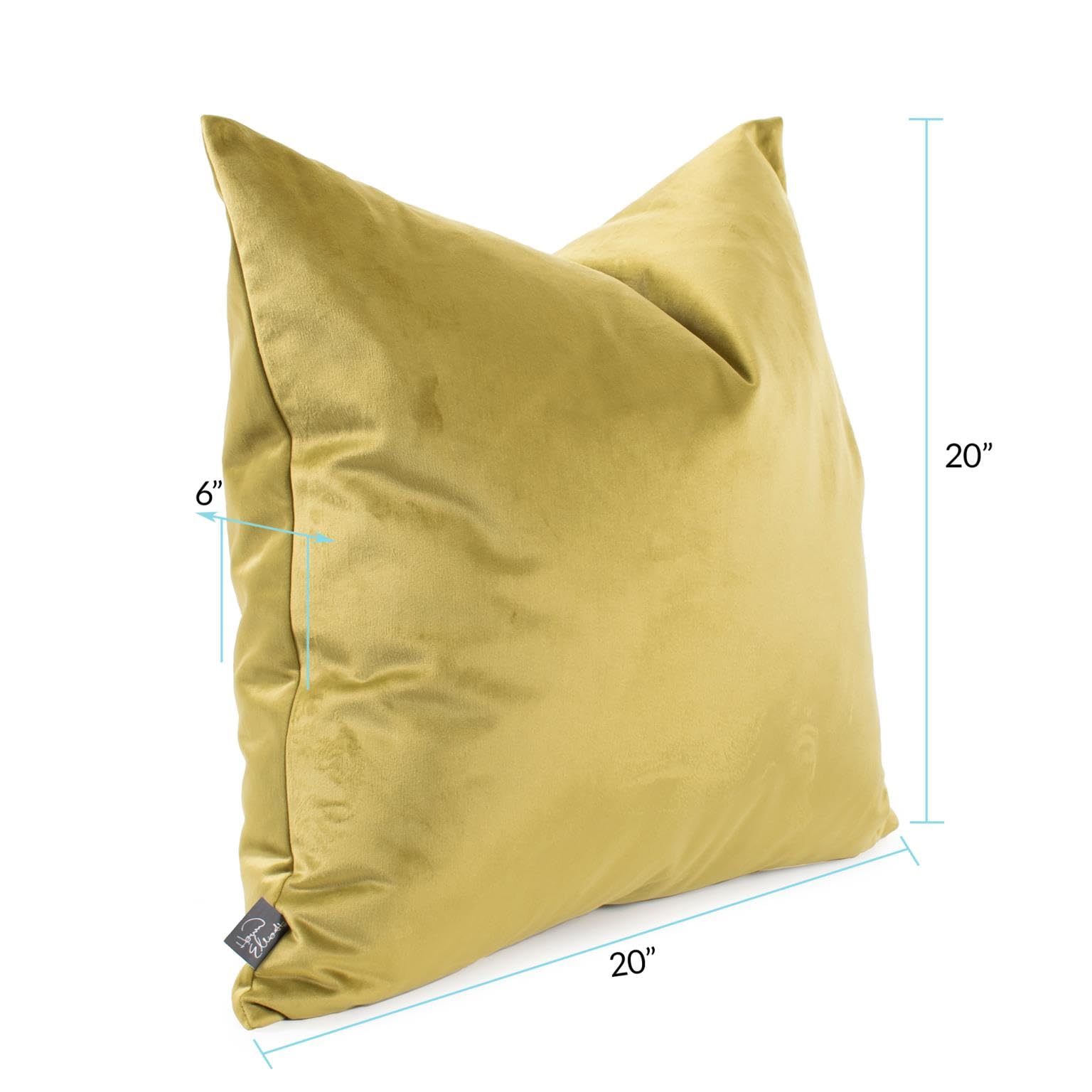 Howard Elliott Fluffy Square Throw Pillow - 20x20 Inch Ultra Soft Decorative Cushion for Bed, Sofa & Couch | Premium Stuffer Insert for Home Decor, Living Room & Bedroom | Cozy Accent Pillow for Relaxation & Comfort