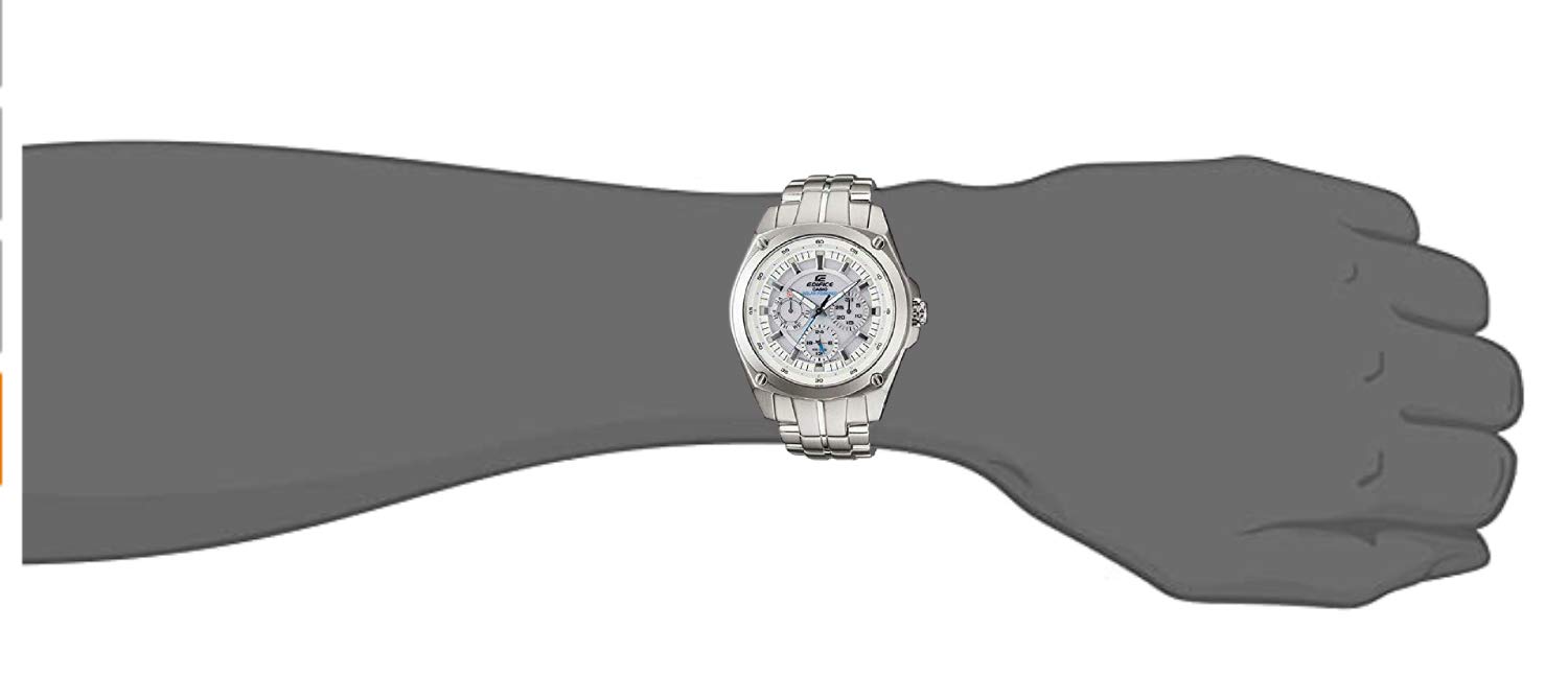 Casio Edifice EF-330SB-7AVDF Men's Chronograph Watch - Stainless Steel Case & Band, Water Resistant - Perfect for Business, Casual Wear & Outdoor Activities