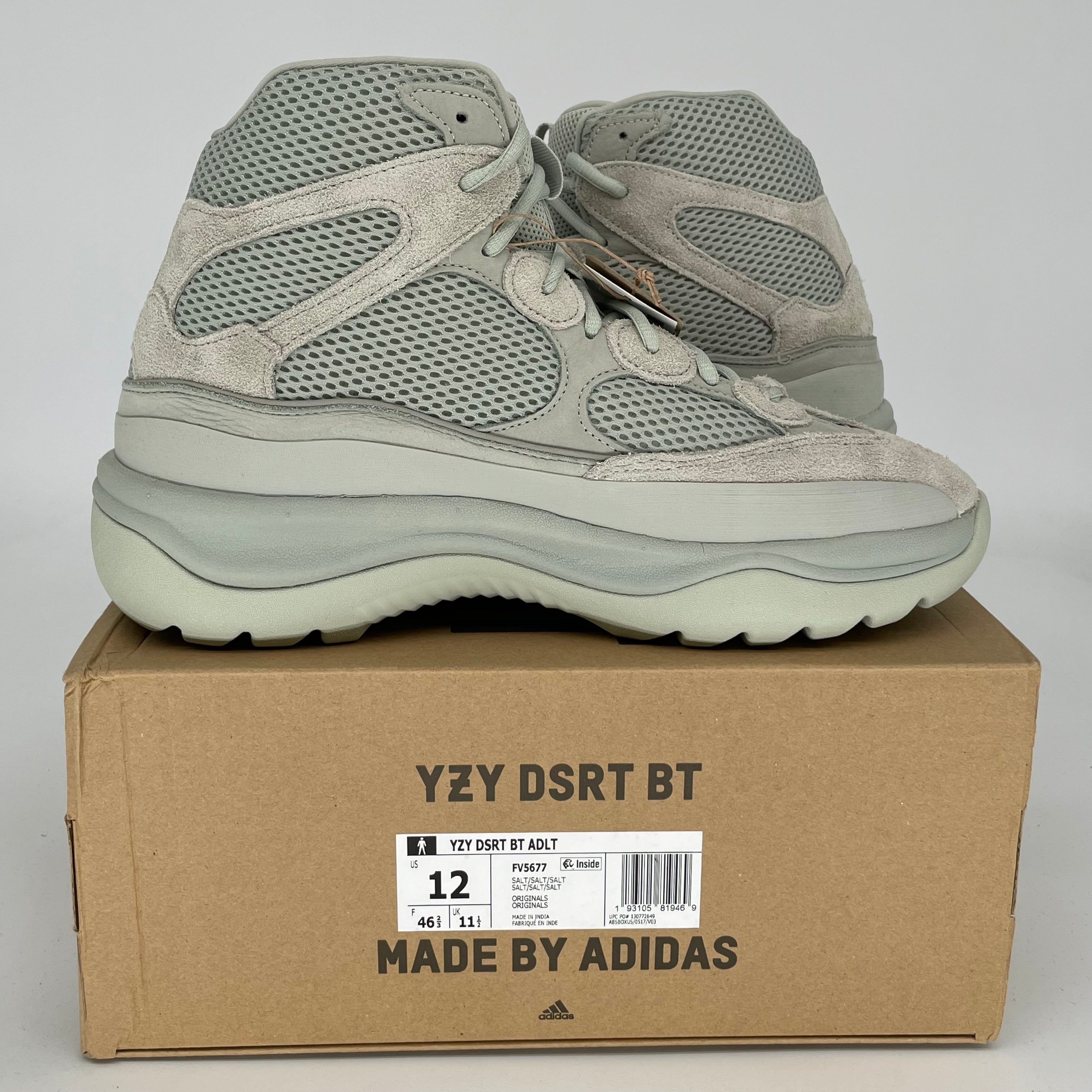 Adidas Yeezy Desert Boot Salt Men's Size 12 FV5677 - Stylish & Comfortable Hiking & Outdoor Adventure Footwear