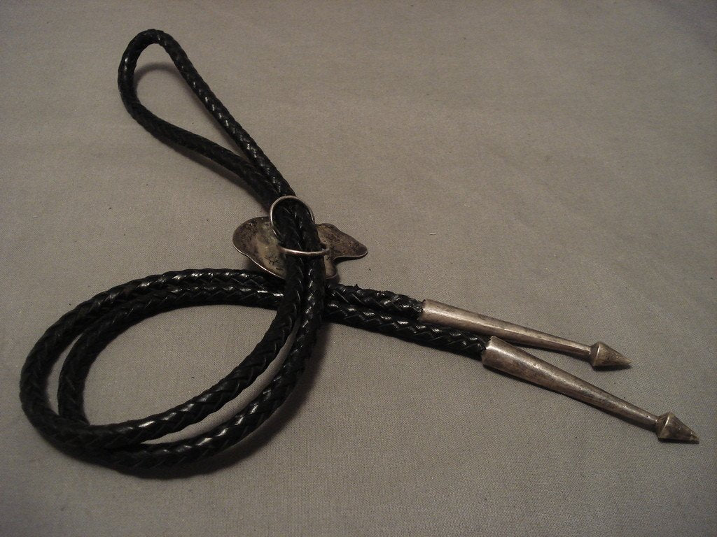 Authentic Vintage Hopi Native American Silver Bolo Tie - Handcrafted Jewelry for Men & Women - Perfect for Western Wear, Cowboy Outfits & Special Occasions