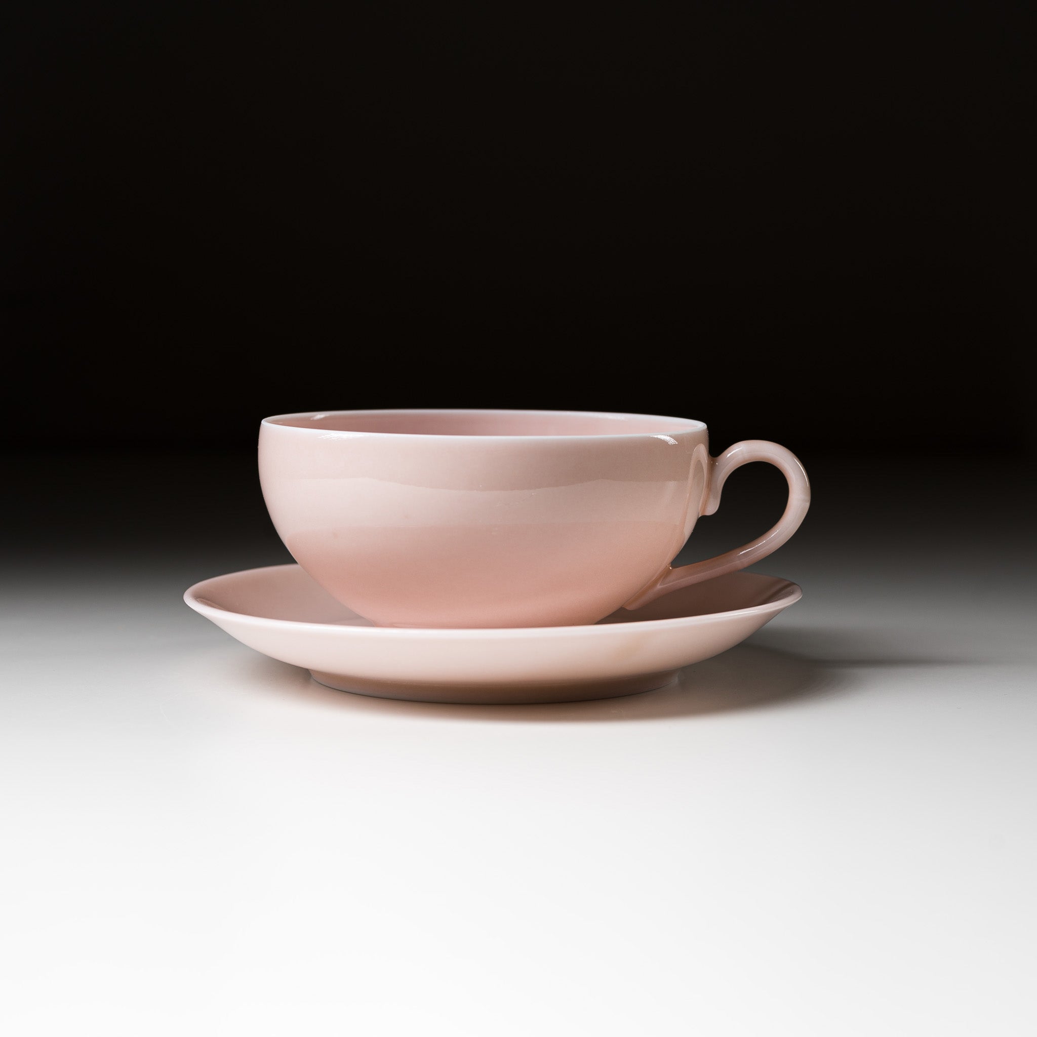 Nishikawa Japan Handmade Ceramic Cup and Saucer Set - Elegant Salmon Pink | Japanese Tea Set for Afternoon Tea, Coffee Break & Gift Giving