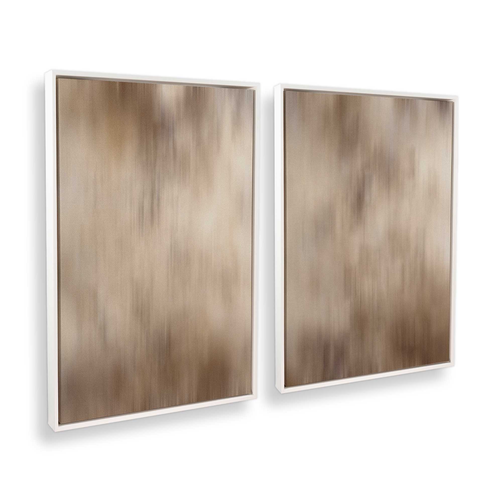 Cosmic Latte Art Print - Set of 2 Modern Canvas Wall Decor for Living Room, Bedroom & Office | Space-Themed Home Decor