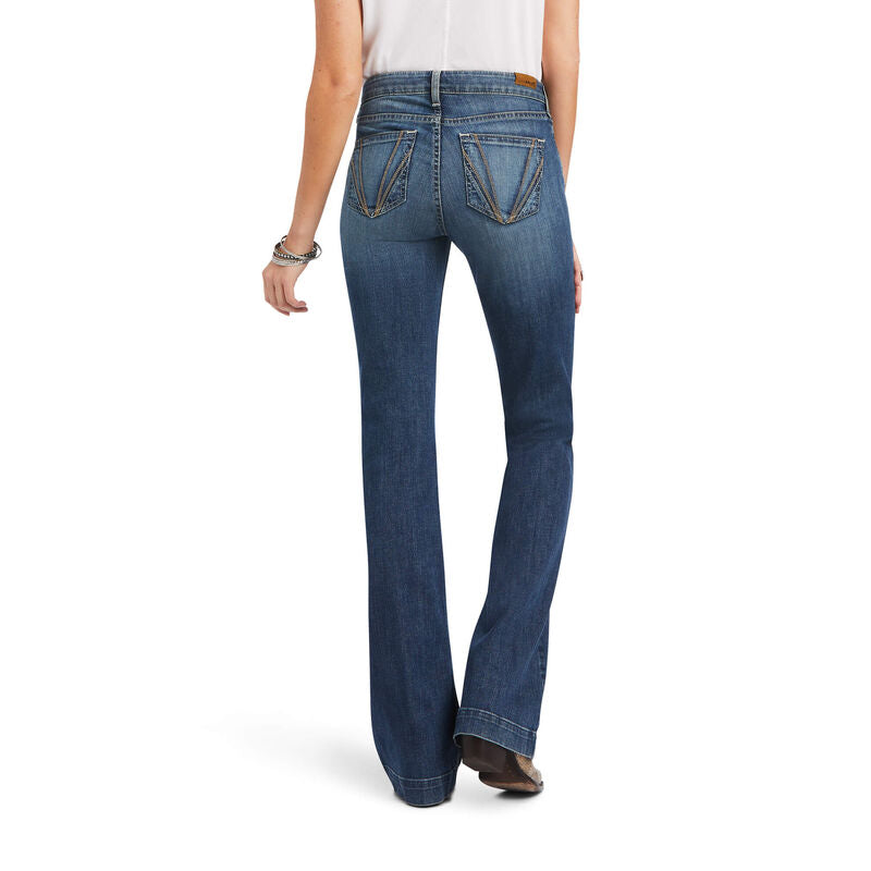 Ariat Women's Slim Jeans - Daphne Wide Leg Bootcut Denim Pants for Western Riding & Casual Wear | Comfortable Stretch Fabric for Cowgirls & Everyday Fashion