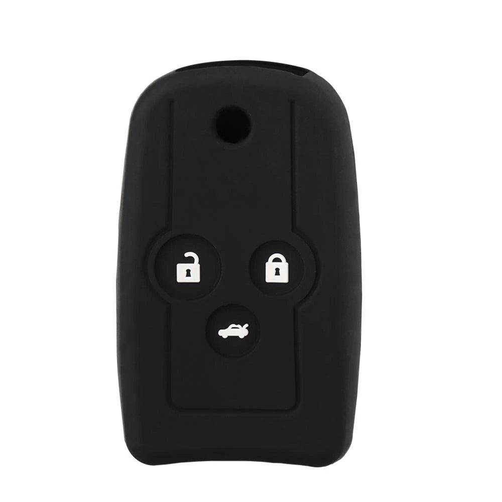 Honda Key Fob Cover - 3 Button Silicone Remote Key Case Protector for Honda Civic Accord CRV HRV - Durable Rubber Keychain Accessory for Car Keys Protection (Perfect for Daily Use & Travel)