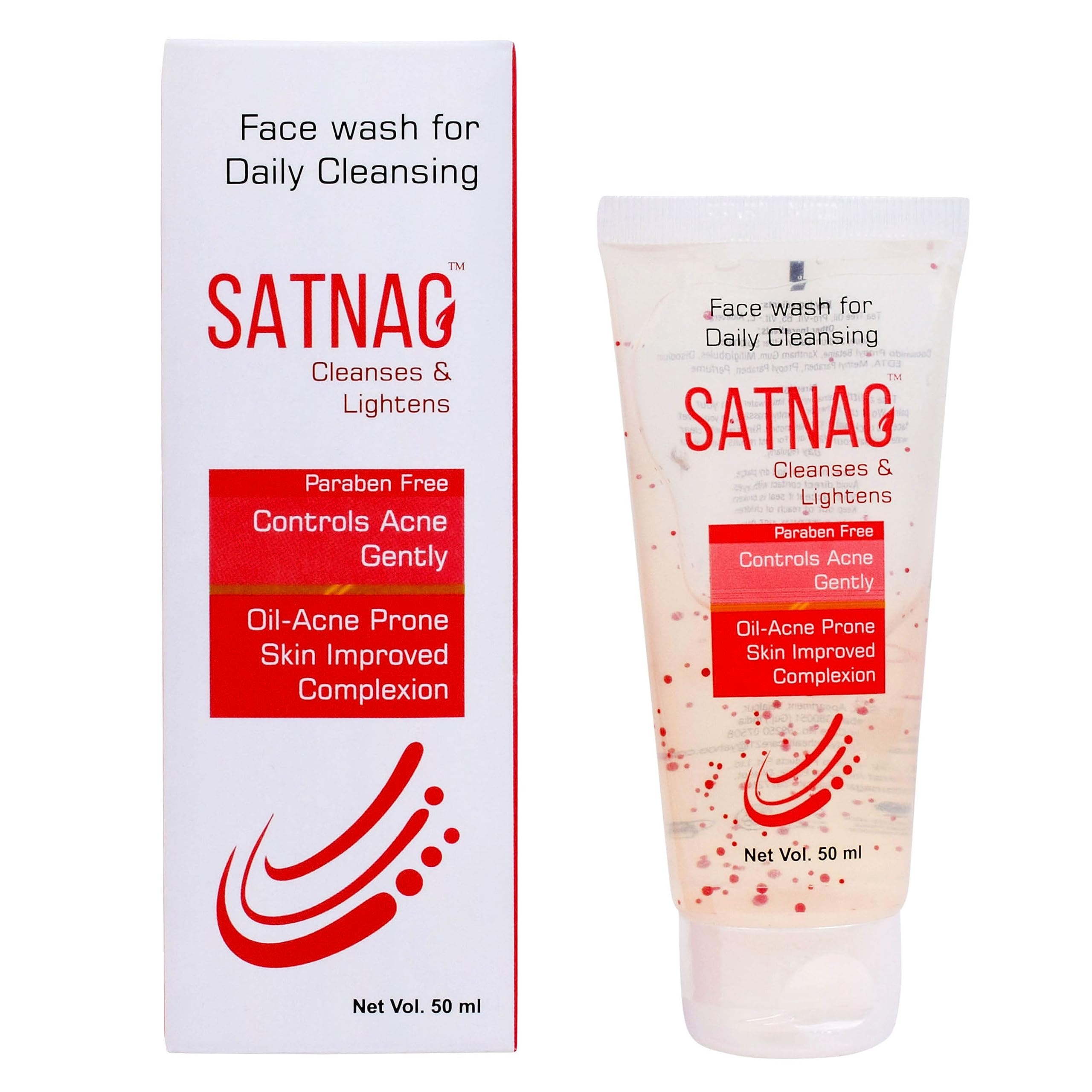 Tea Tree Oil Face Wash with Vitamin B5 & E, Aloe Vera - Gentle Daily Cleanser for Acne & Oily Skin (Pack of 2 x 50ml) - Perfect for Morning & Night Skincare Routine